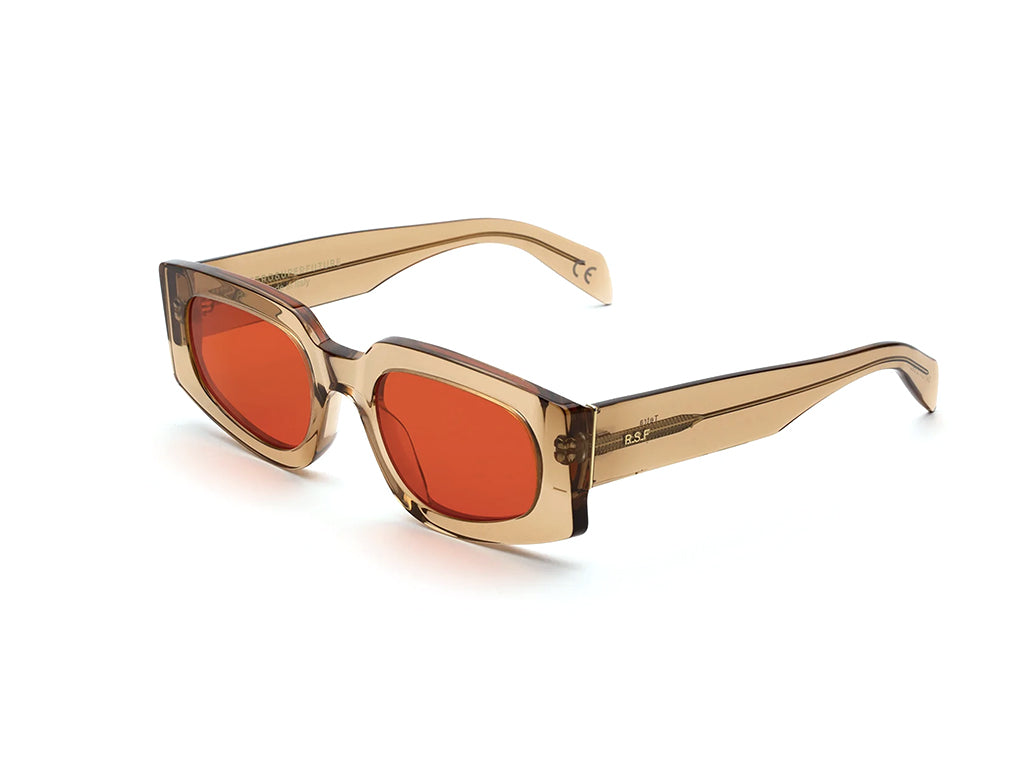 8059026105437 - Unisex 3AP Tetra meteorite Gläser SONNENBRILLEN Acetat Braun Orange Rund Normal