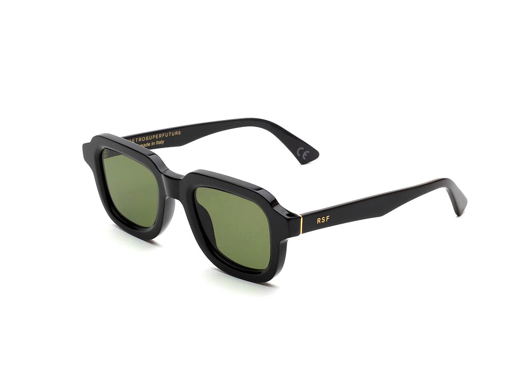 8059026105642 - Unisex VCO Lazarus bellissimo Gläser SONNENBRILLEN Acetat Schwarz Grün Quadratisch Normal