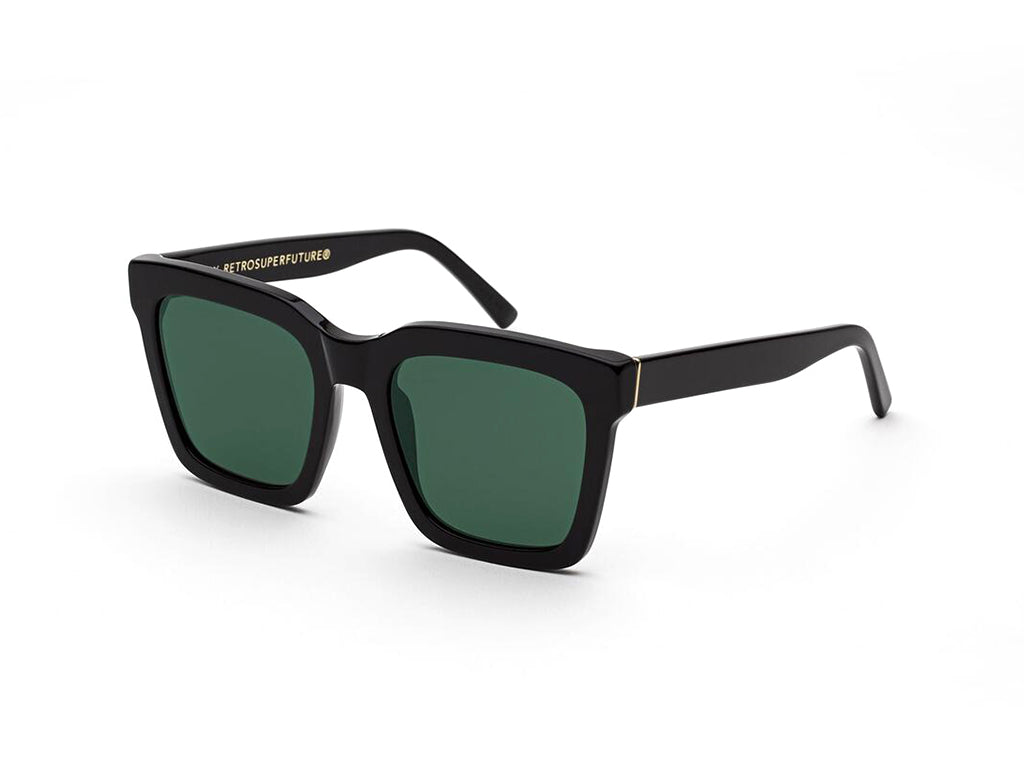 8059026106120 - Unisex BZG Aalto Black Green Gläser SONNENBRILLEN Acetat Schwarz Grün Quadratisch Normal