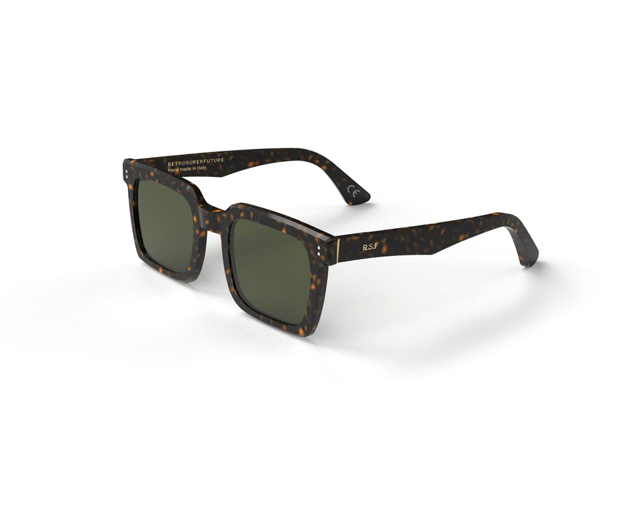 8059026106199 - Unisex HT6 Secolo 3627 Gläser SONNENBRILLEN Acetat Havanna Grün Quadratisch Normal