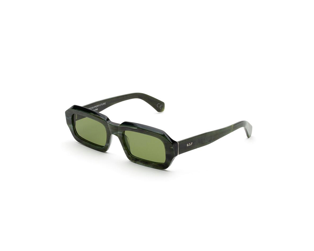 8059026106304 - Unisex BHO Fantasma Tartaruga Gläser SONNENBRILLEN Acetat Grün Grün Quadratisch Normal