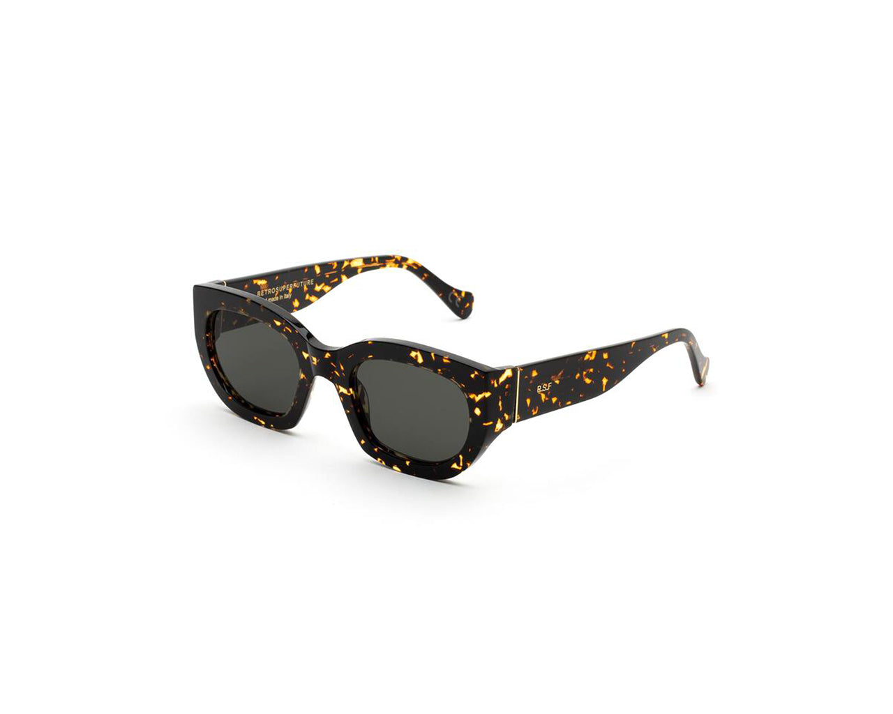 8059026106359 - Unisex 12K Alva Havana Maculata Gläser SONNENBRILLEN Acetat Havanna Grau Quadratisch Normal