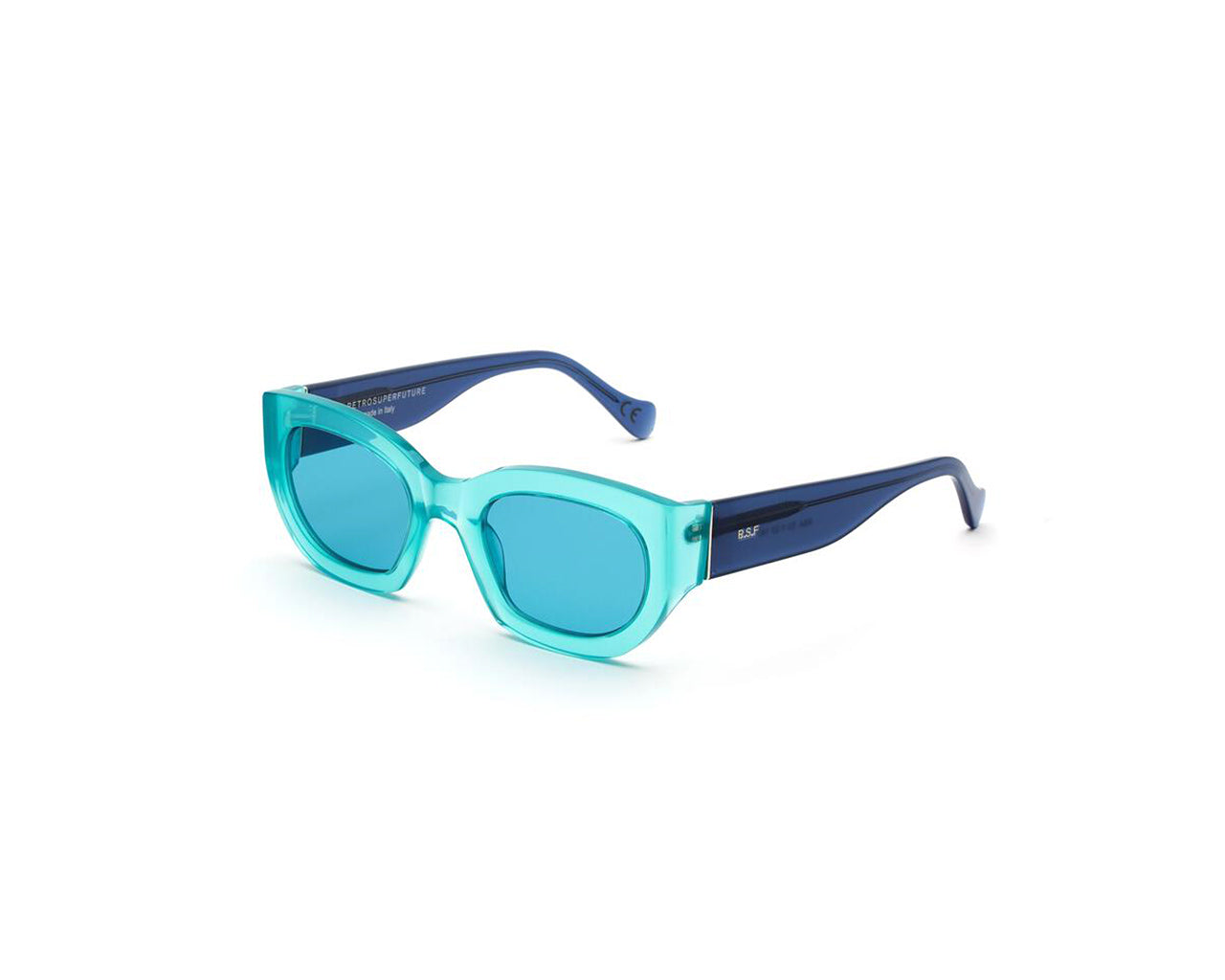 8059026106373 - Unisex 4RA Alva Pool Gläser SONNENBRILLEN Acetat Hellblau Blau Quadratisch Normal