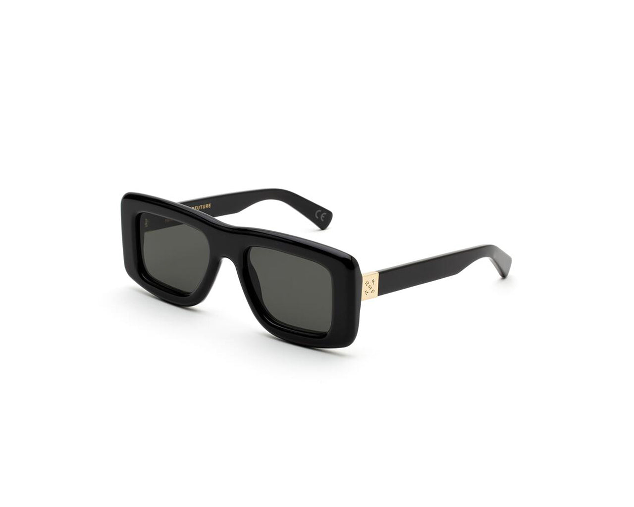 8059026106380 - Unisex C18 Virgilio Black Gläser SONNENBRILLEN Acetat Schwarz Schwarz Quadratisch Normal