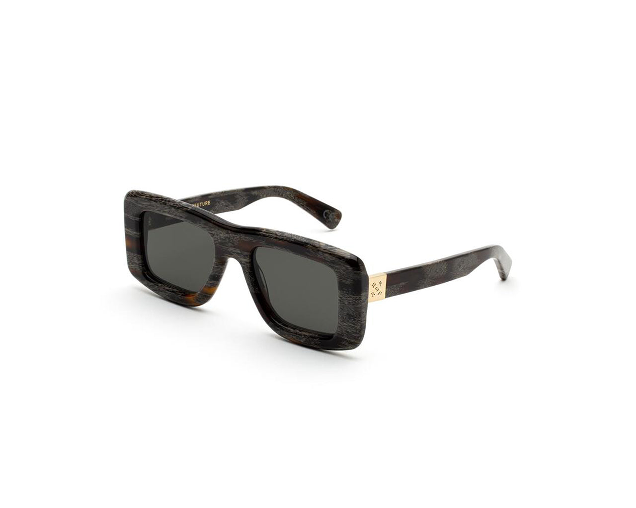 8059026106397 - Unisex AHJ Virgilio Volante Gläser SONNENBRILLEN Acetat Grau Schwarz Quadratisch Normal