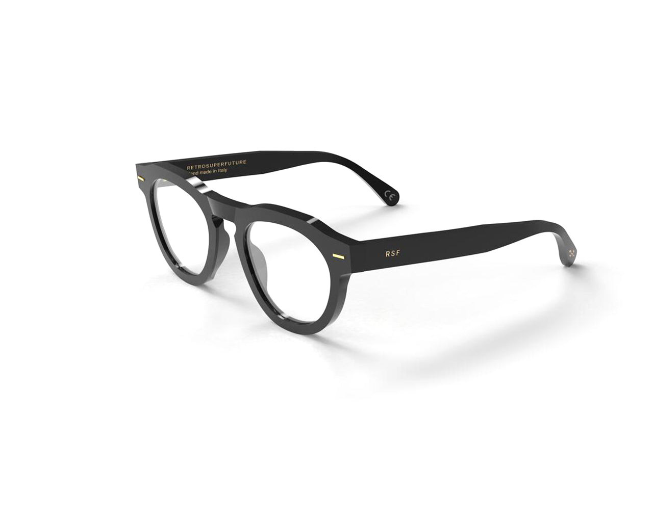 8059026106441 - Unisex RQG Nummer 102 Schwarz Rahmen von BRILLEN Acetat Schwarz  Kreisel