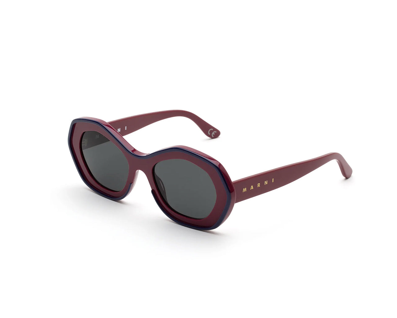 8059026106915 - Unisex Ulawun Bordeaux Yal Vulkano Gläser SONNENBRILLEN Acetat Viola Grau Übergroß Normal