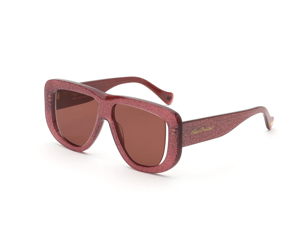 8059026107196 - Frau 17c Karley dunkelrosa Glitzer Gläser SONNENBRILLEN Steckdose Acetat Rose Rose Pilot Normal