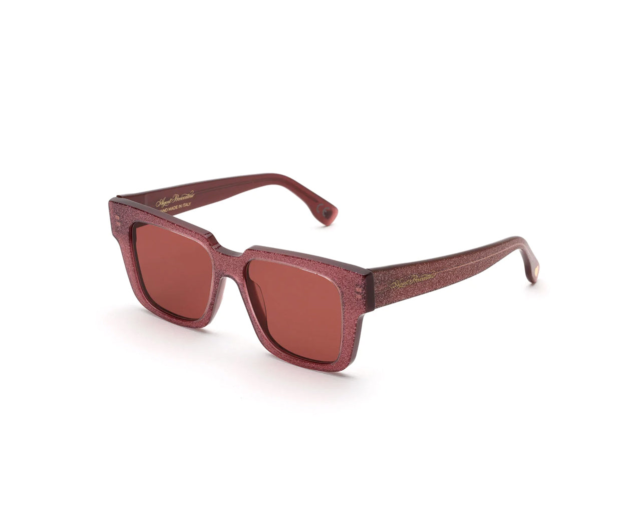 8059026107301 - Damen HJG Debie Dark Pink Glitter Gläser SONNENBRILLEN Steckdose Acetat Rosa Braun Quadratisch Normal