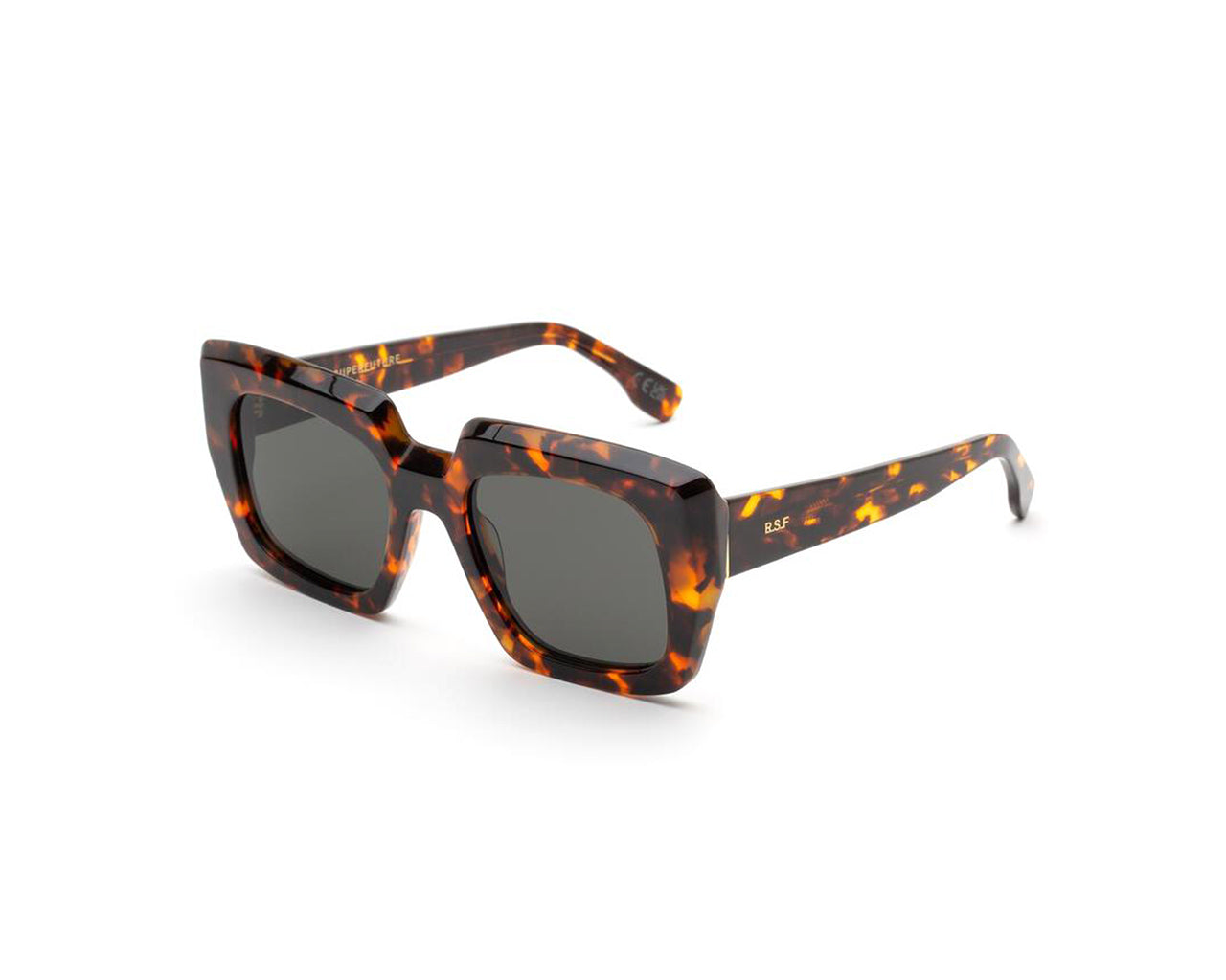 8059026109459 - Unisex ZYS Piscina burnt havana Gläser SONNENBRILLEN Acetat Havanna Grau Quadratisch Normal