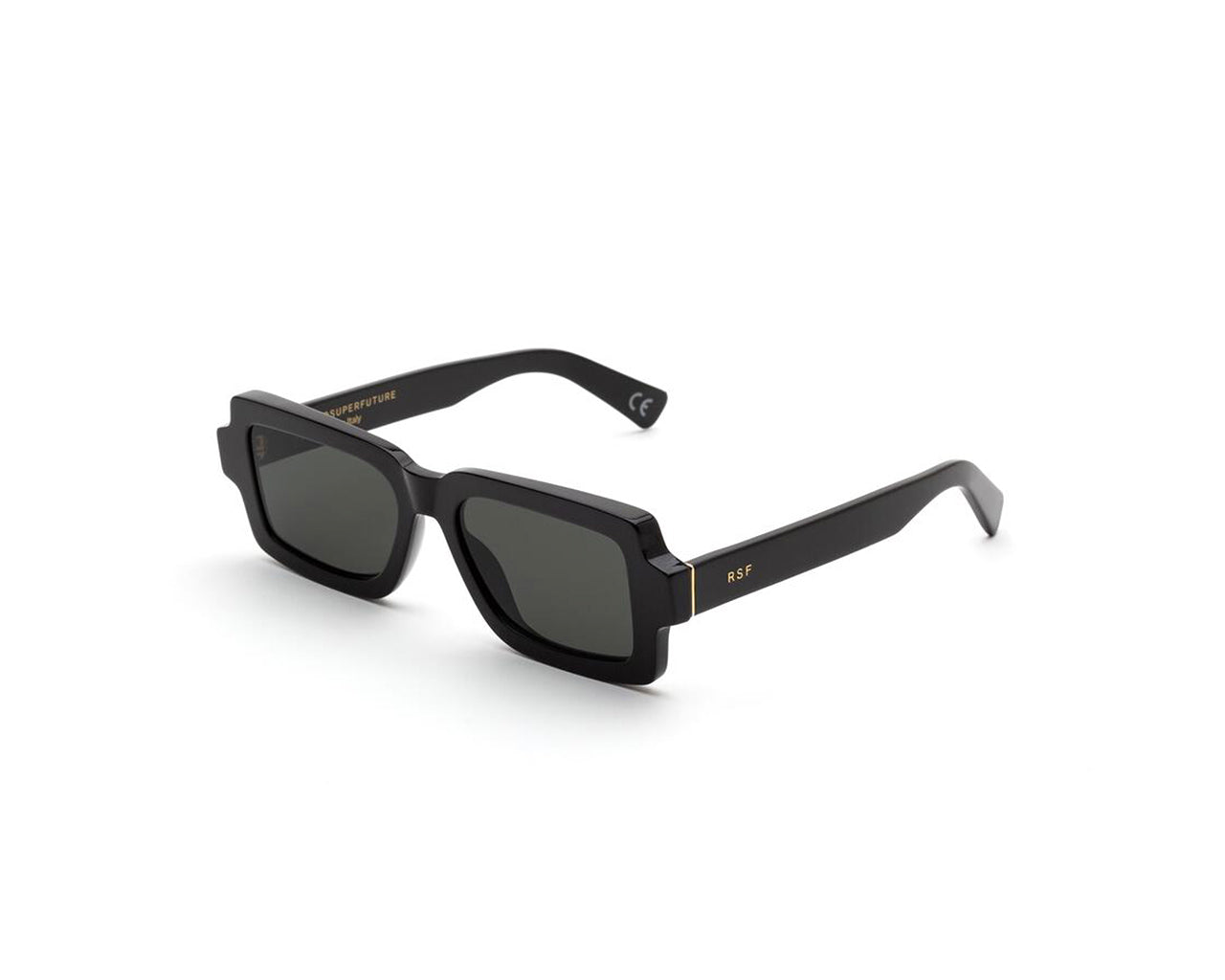 8059026109480 - Unisex JHJ Pilastro black Gläser SONNENBRILLEN Acetat Schwarz Grau Quadratisch Normal