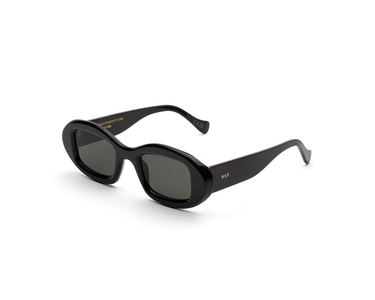 8059026109558 - Unisex 9ZJ Tutto black Gläser SONNENBRILLEN Acetat Schwarz Grau Geometrisch Normal