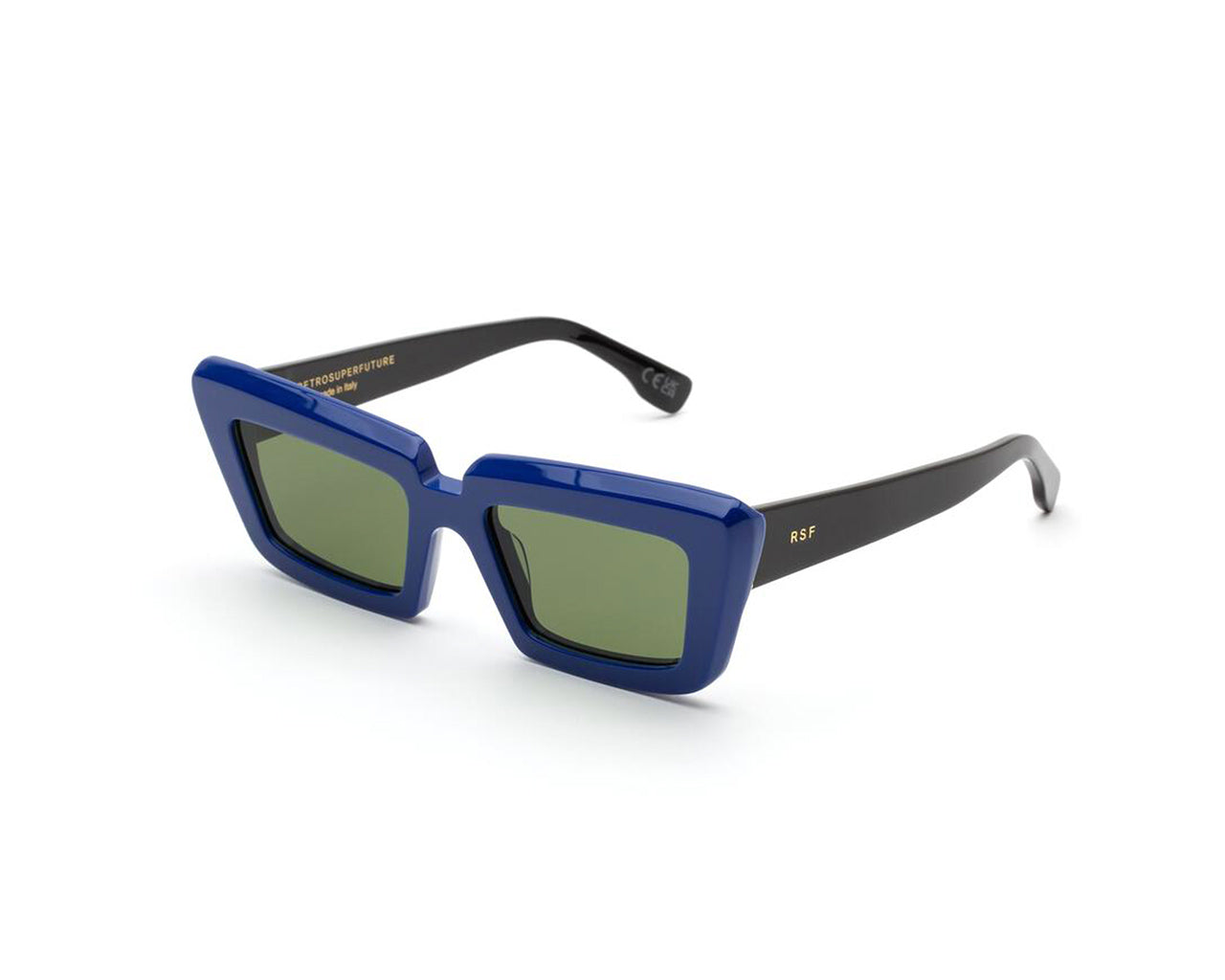 8059026109619 - Unisex 4XZ Coccodrillo triphase Gläser SONNENBRILLEN Acetat Blau Grün Quadratisch Normal