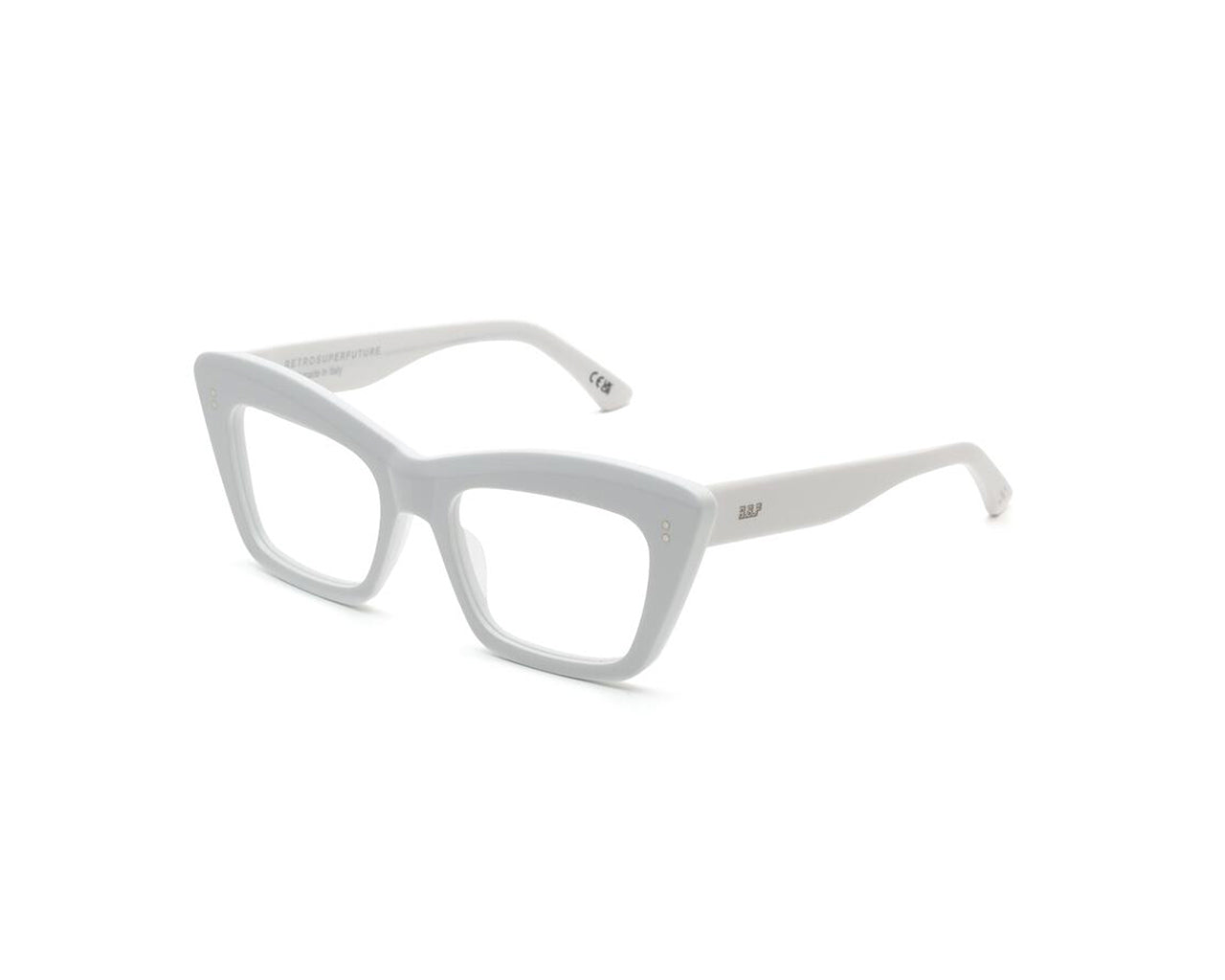 8059026109695 - Unisex 8SW Nummer 107 Weiß Rahmen von BRILLEN Acetat Weiß  Katzenauge