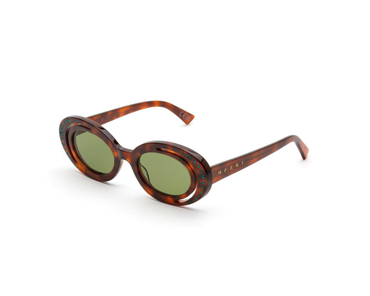 8059026110233 - Unisex Zion Canyon Blonde Havanna O2Y Gläser SONNENBRILLEN Acetat Havanna Grün Geometrisch Normal