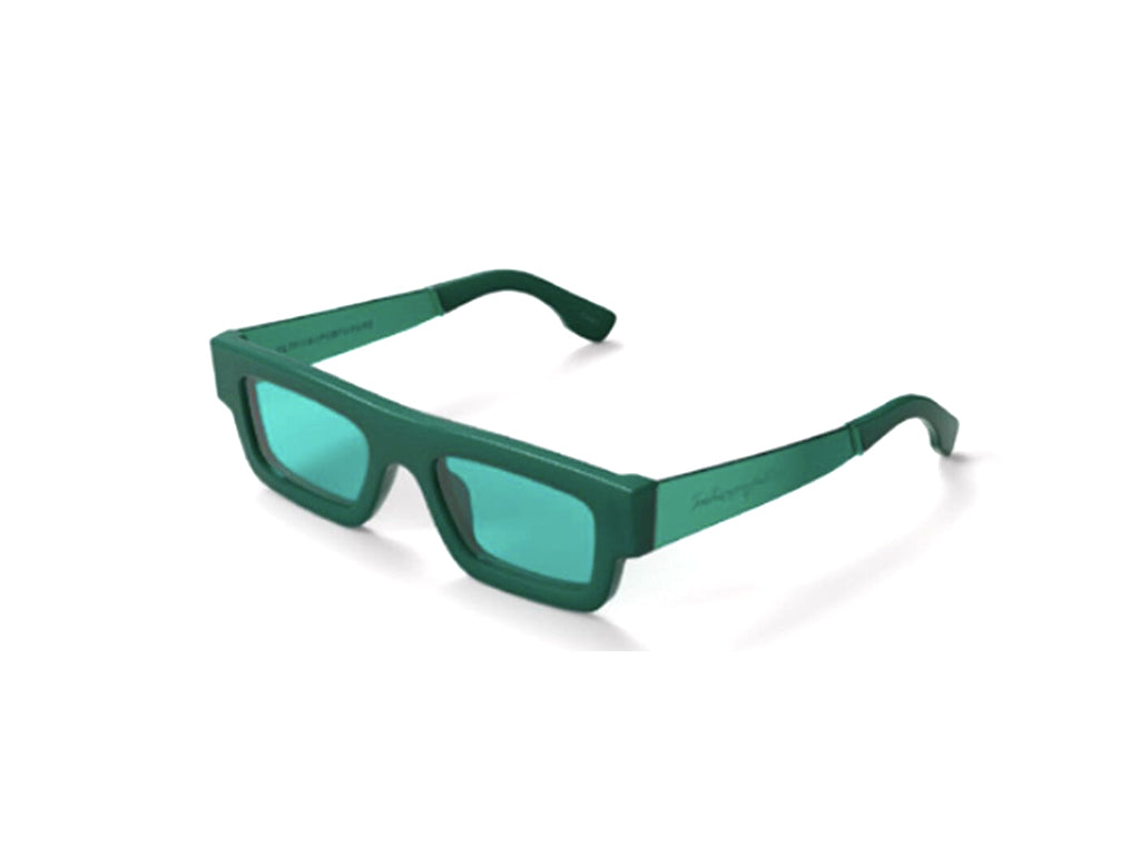 8059026110677 - Unisex AJQ COLPO FRANCIS GREEN Gläser SONNENBRILLEN Acetat Grün Grün Quadratisch Normal