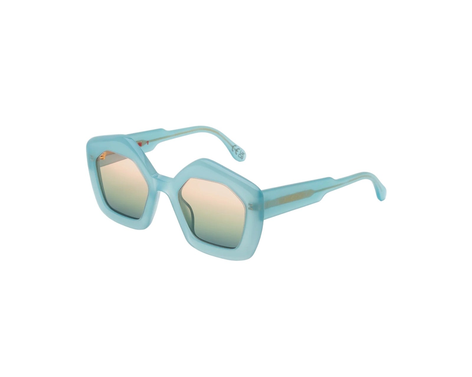 8059026111490 - Unisex Laughing Waters Salty 0YJ Gläser SONNENBRILLEN Acetat Hellblau Blau Geometrisch Normal Schattiert