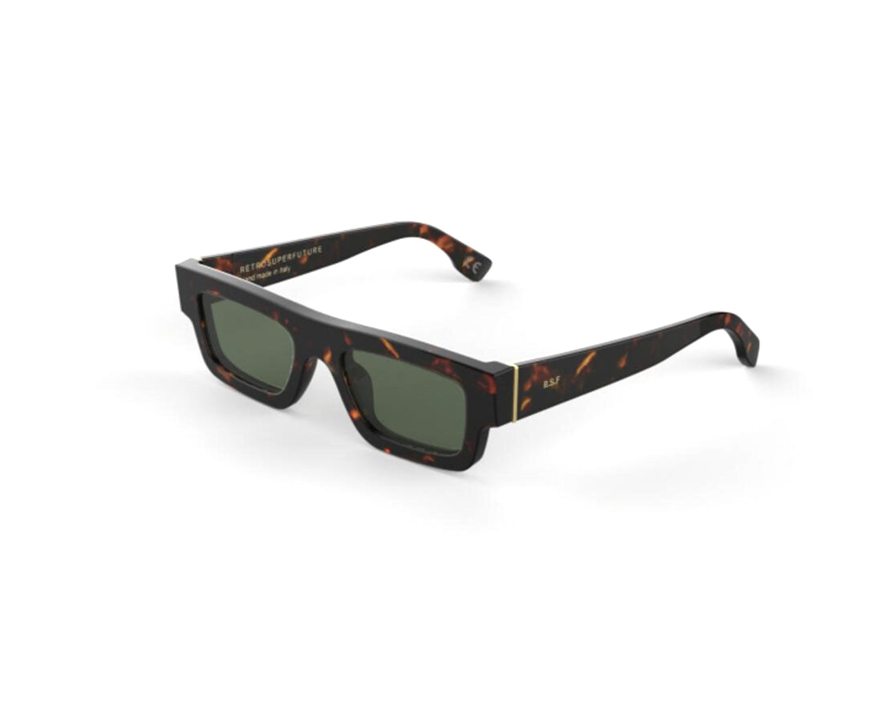 8059026112879 - Unisex ULF Colpo 3627 Gläser SONNENBRILLEN Acetat Havanna Grün Quadratisch Normal