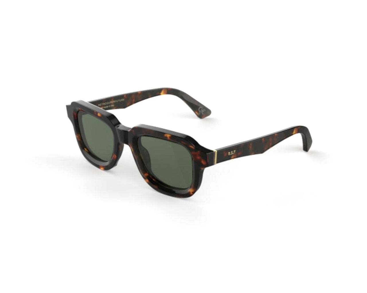 8059026112954 - Unisex Fya Lazarus 3627 Gläser SONNENBRILLEN Acetat Havanna Grün Hocken Normal