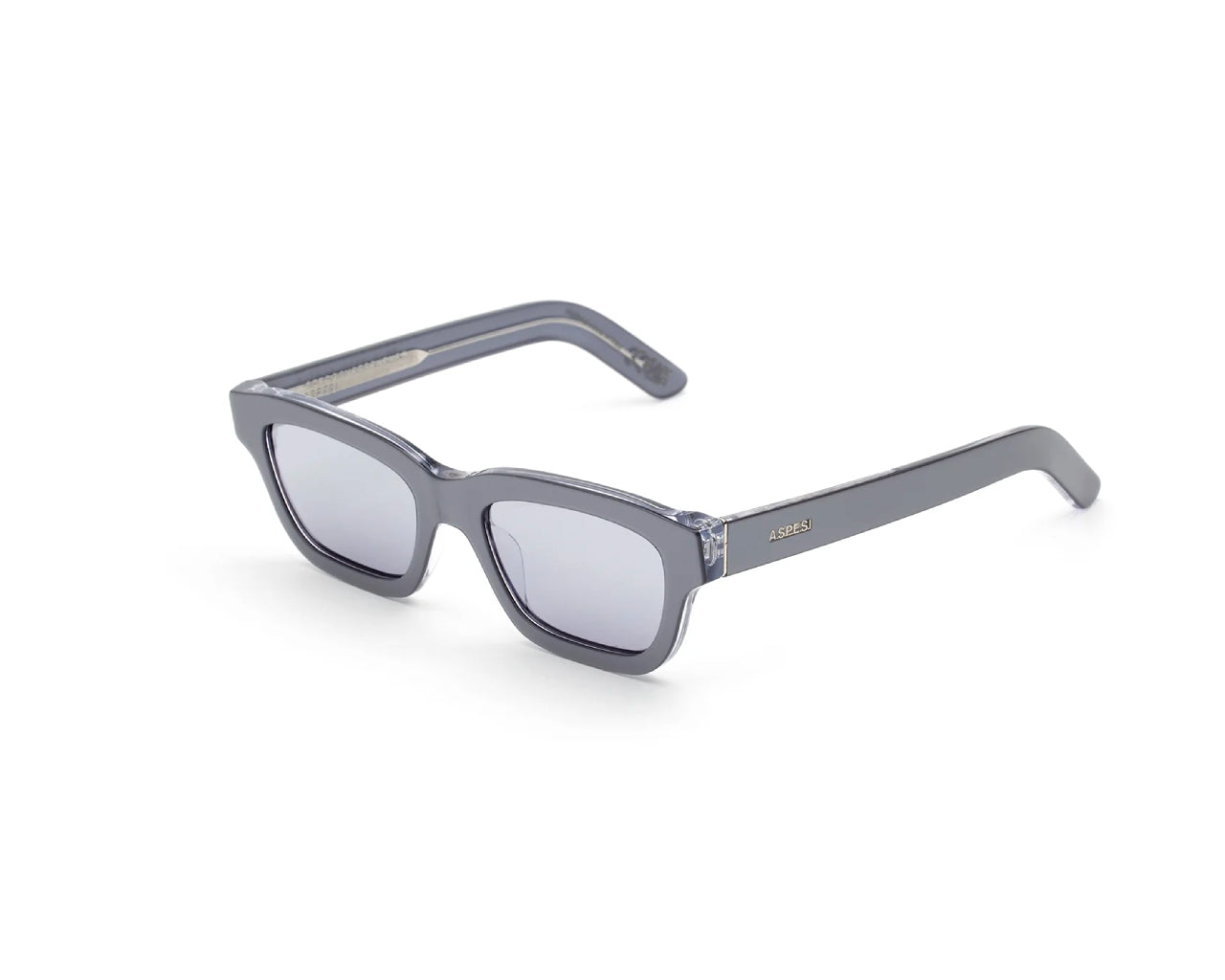 8059026113180 - Unisex 997 Milano Aspesi Silver Gläser SONNENBRILLEN Acetat Silber Silber Quadratisch Normal Gespiegelt