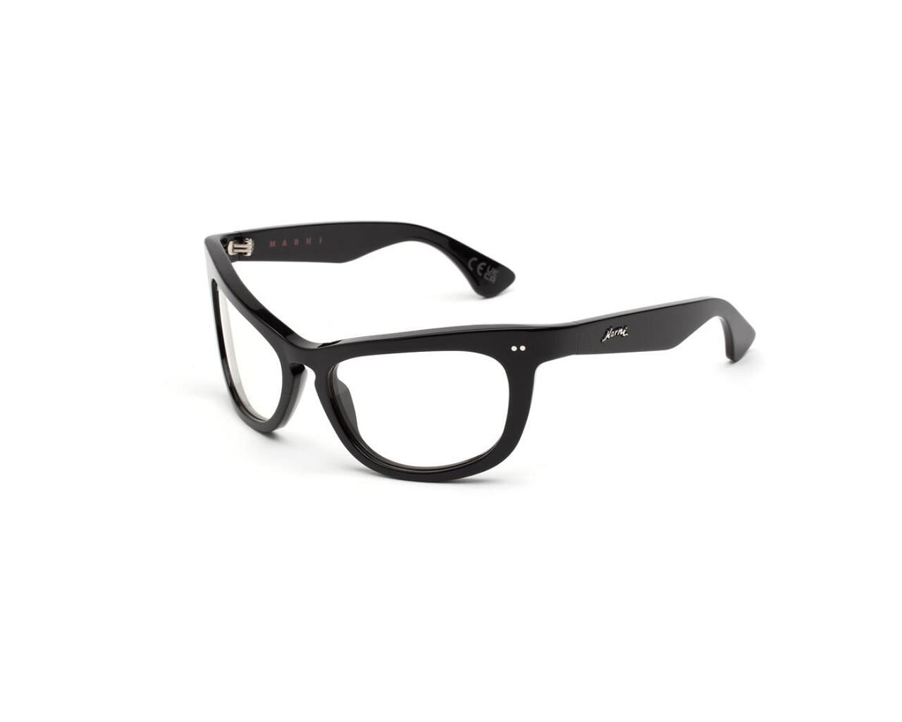 8059026113920 - Unisex Isamu Black E5U Gläser SONNENBRILLEN Acetat Schwarz Transparent Wraparound Normal