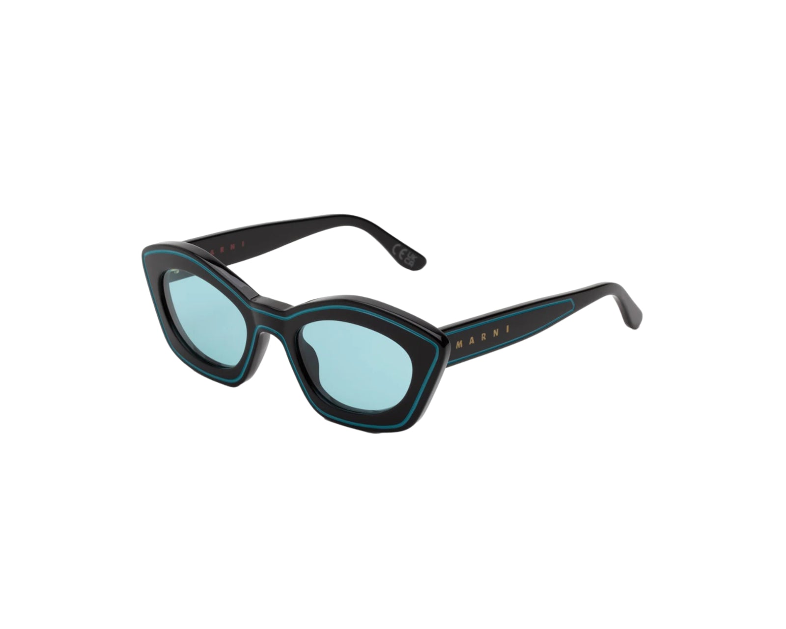 8059026115757 - Unisex Kea Island Teal Blue PT6 Gläser SONNENBRILLEN Acetat Schwarz Blau Cat Eye Normal