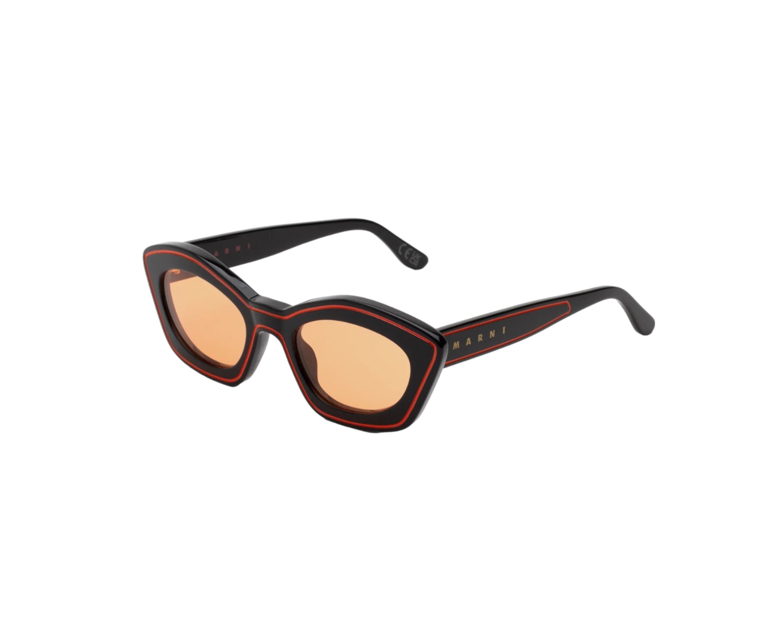 8059026115764 - Unisex Kea Island Tangerine Orange KAK Gläser SONNENBRILLEN Acetat Schwarz Orange Cat Eye Normal