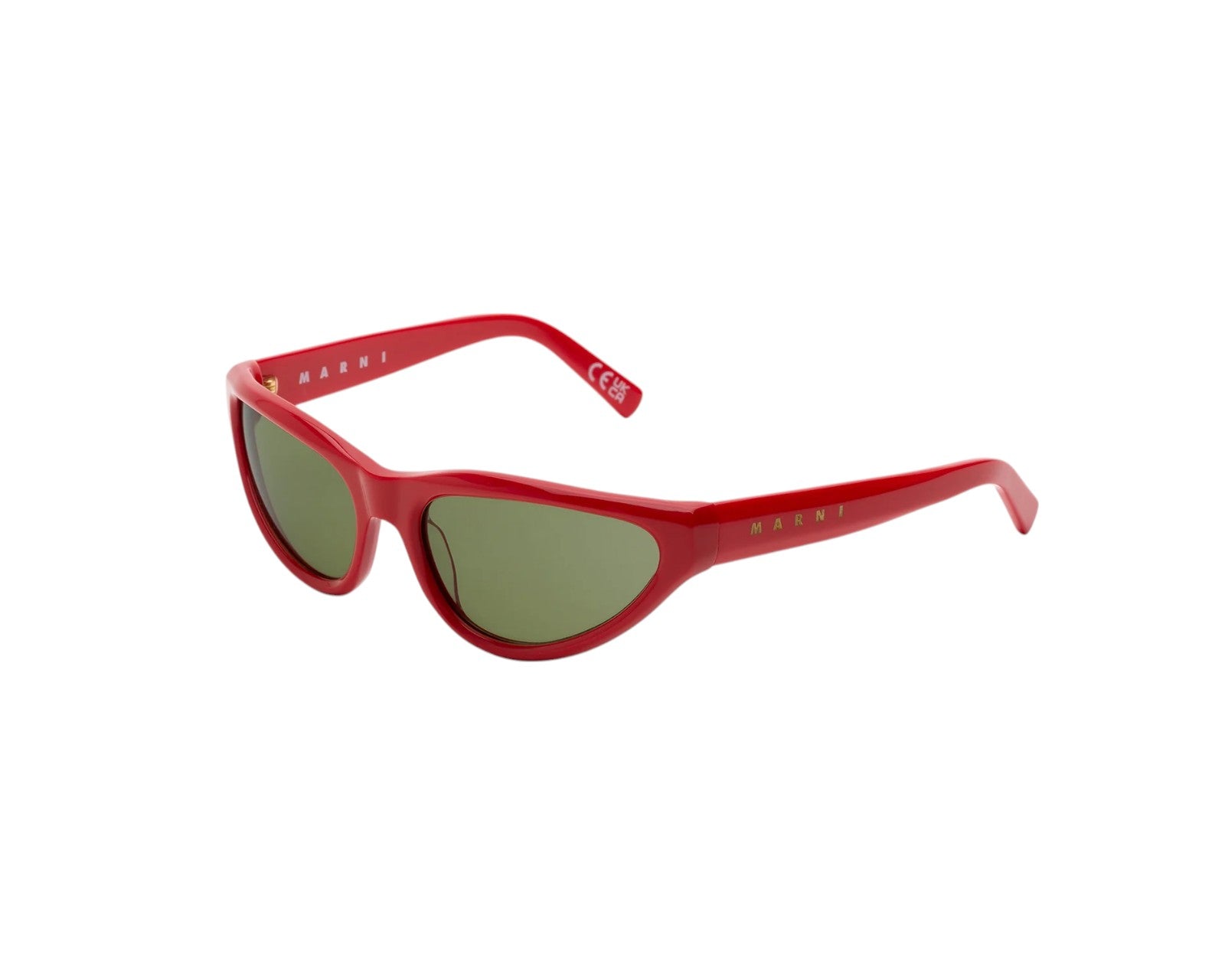 8059026115894 - Unisex Mavericks Solid Red I8U Gläser SONNENBRILLEN Acetat Rot Grün Wraparound Normal