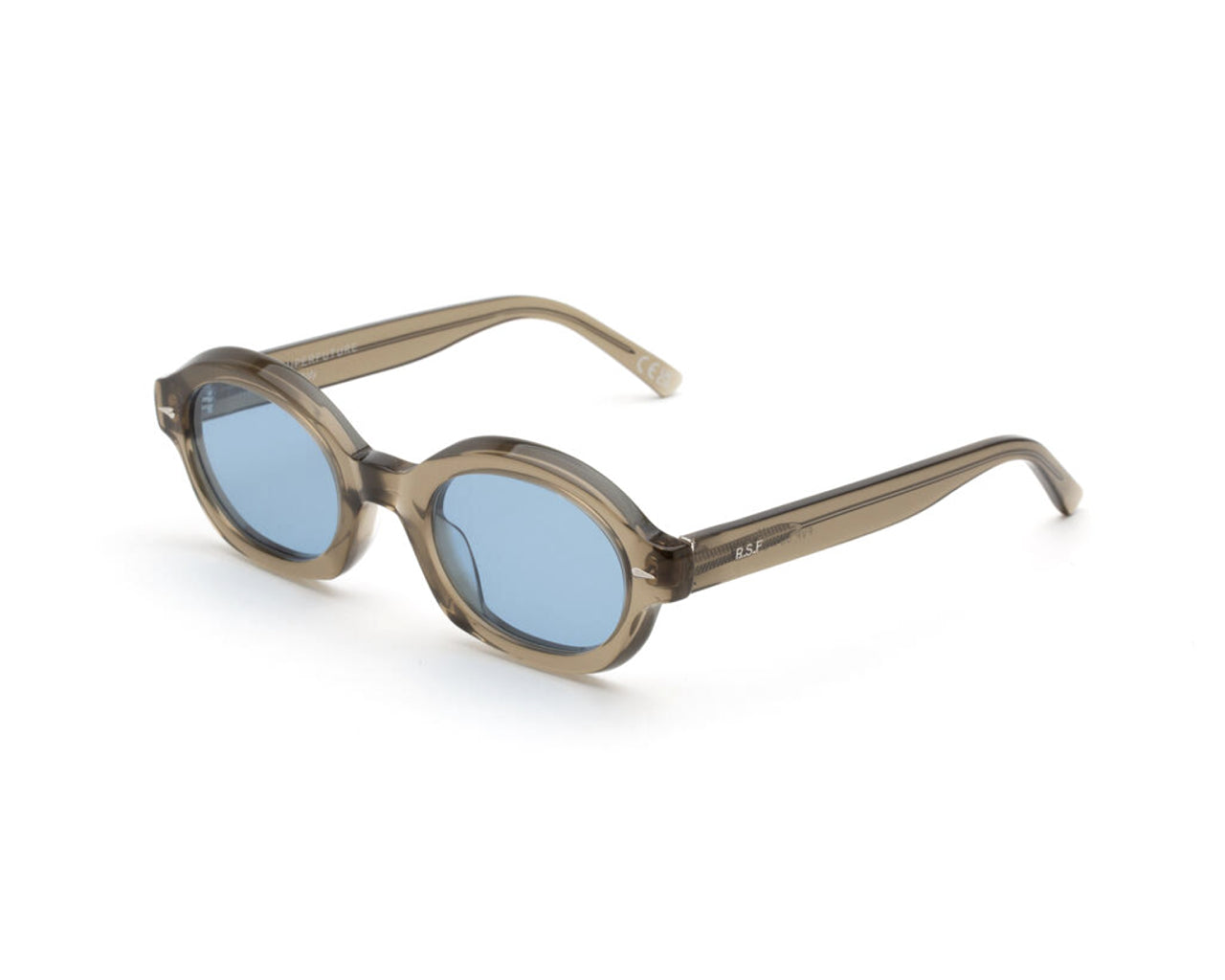 8059026115948 - Unisex FVP March Regeln Gläser SONNENBRILLEN Acetat Beige Himmelblau Kreisel Normal