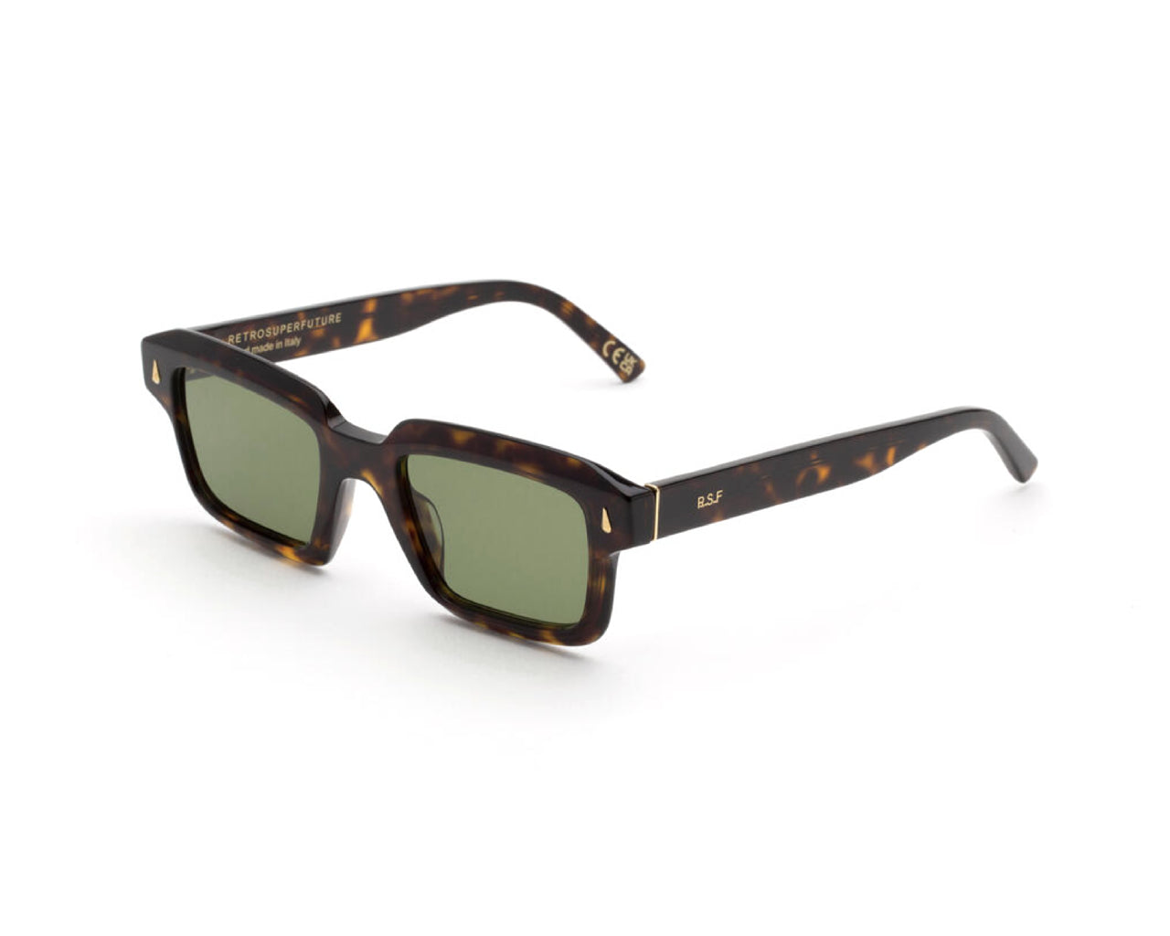 8059026115962 - Unisex VK2 Giardino 3627 Gläser SONNENBRILLEN Acetat Havanna Grün Quadratisch Normal