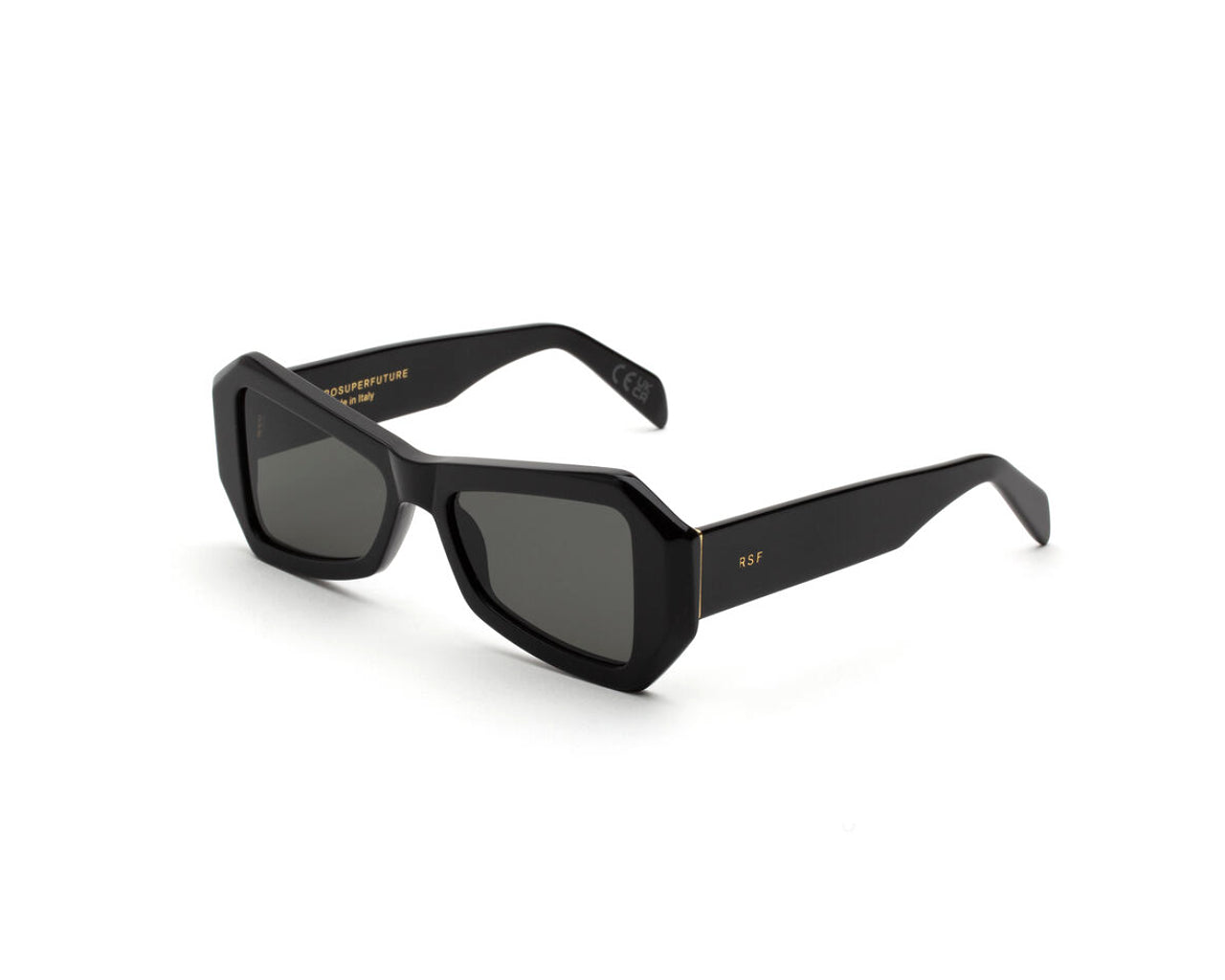 8059026115993 - Unisex Iji Tempel schwarz Gläser SONNENBRILLEN Acetat Schwarz Schwarz Geometrisch Normal