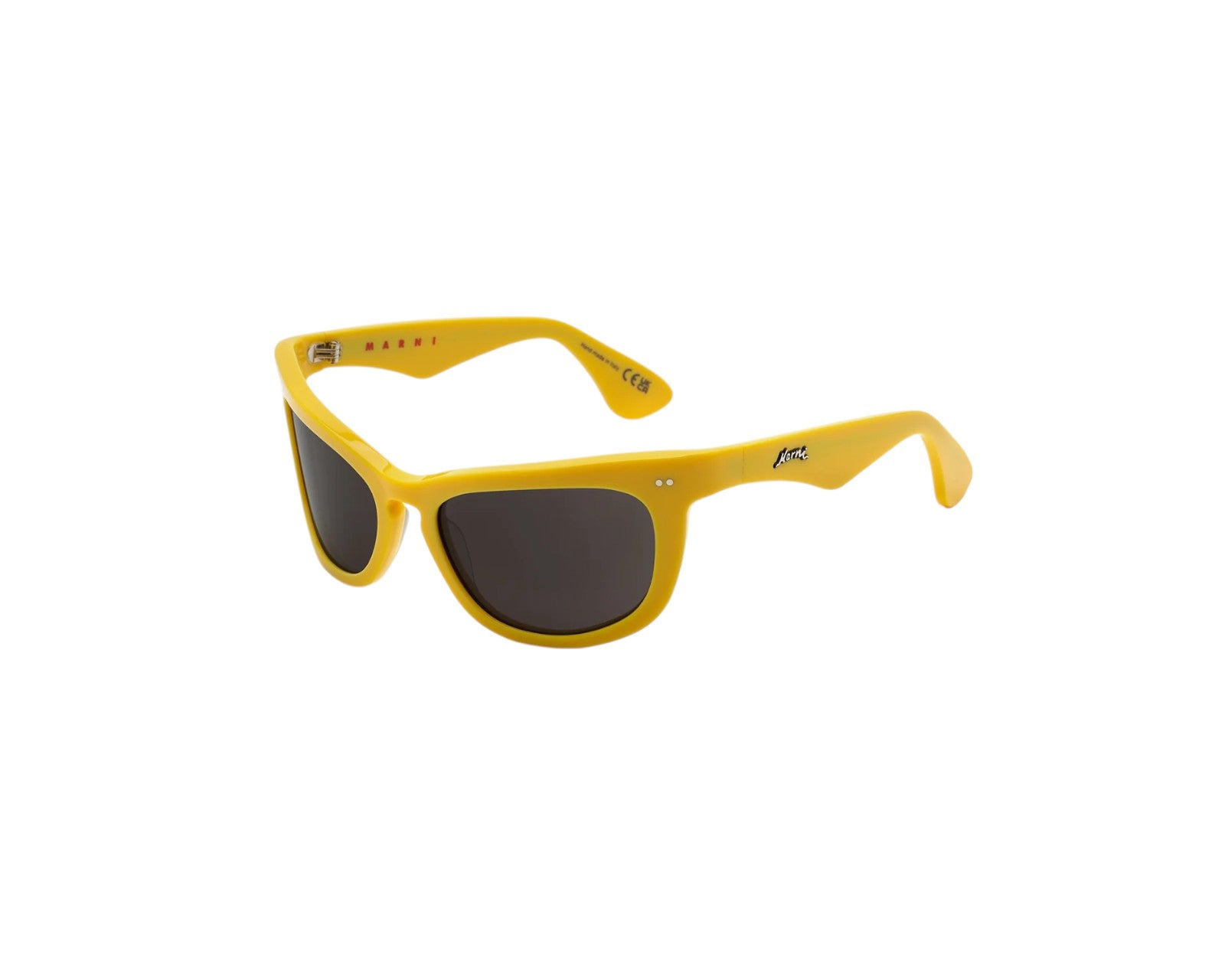 8059026116426 - Unisex Isamu Solid yellow GEX Gläser SONNENBRILLEN Acetat Gelb Grau Wraparound Normal