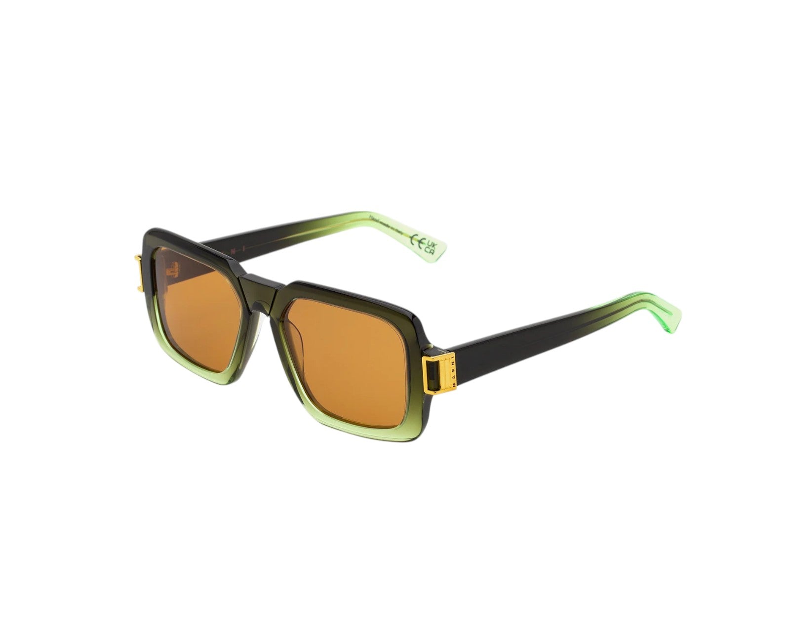 8059026116730 - Unisex Zamalek Faded Green 1W8 Gläser SONNENBRILLEN Acetat Grün Braun Quadratisch Normal