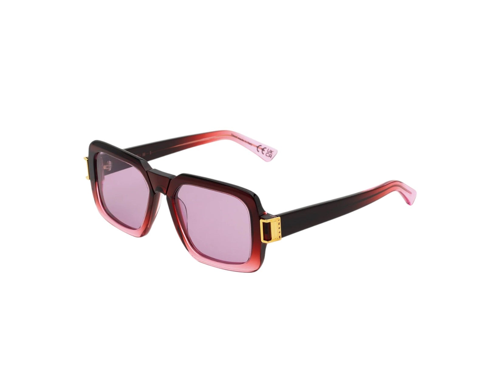 8059026116747 - Unisex Zamalek Faded Burgundy LCS Gläser SONNENBRILLEN Acetat Bordeaux Rosa Quadratisch Normal