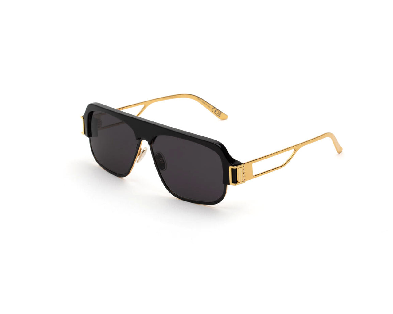 8059026116839 - Unisex Burullus Black Gold FMZ Gläser SONNENBRILLEN Acetat Schwarz Grau Quadratisch Normal