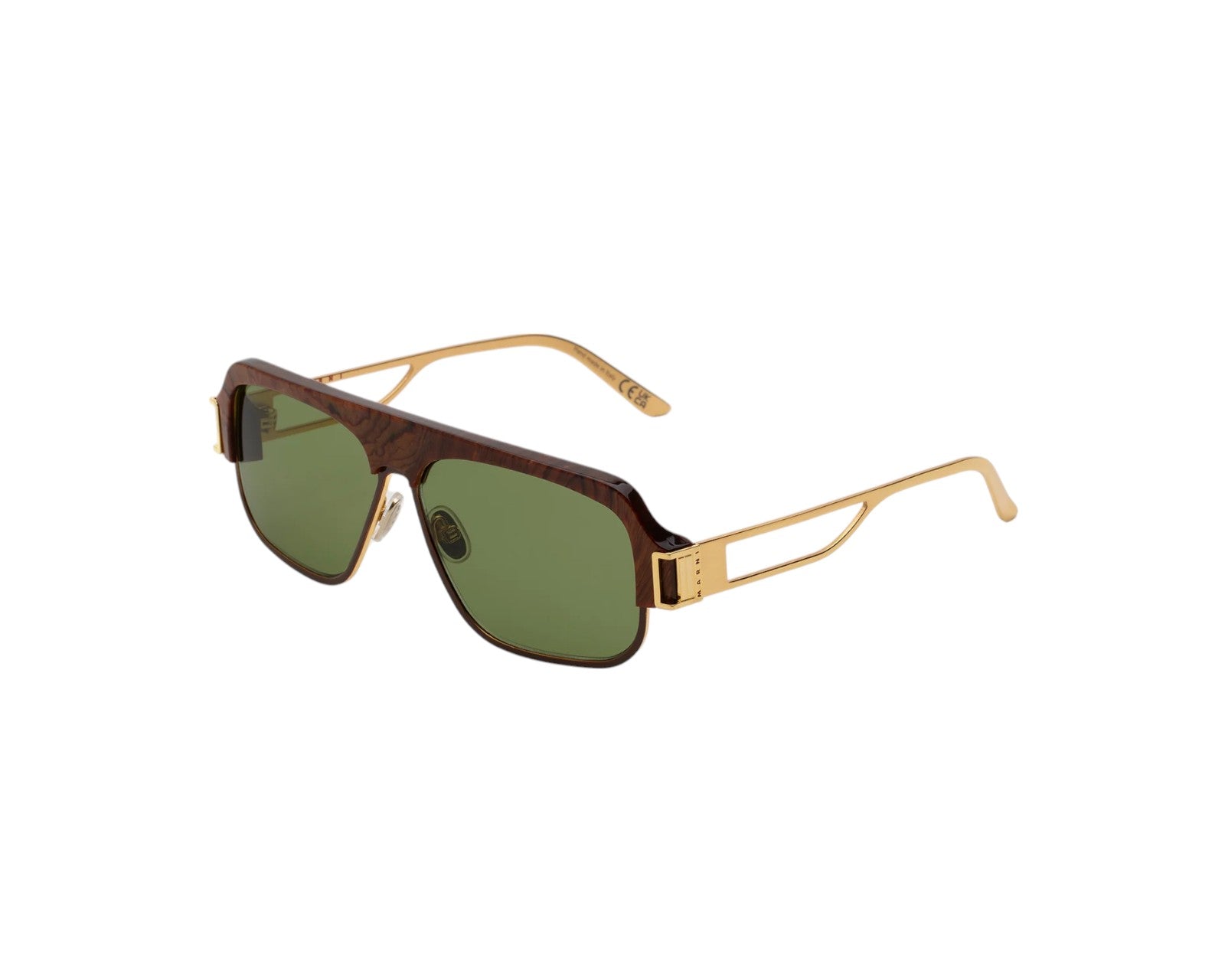 8059026116846 - Unisex Burullus Radica Gold ZT3 Gläser SONNENBRILLEN Acetat Braun Grün Quadratisch Normal