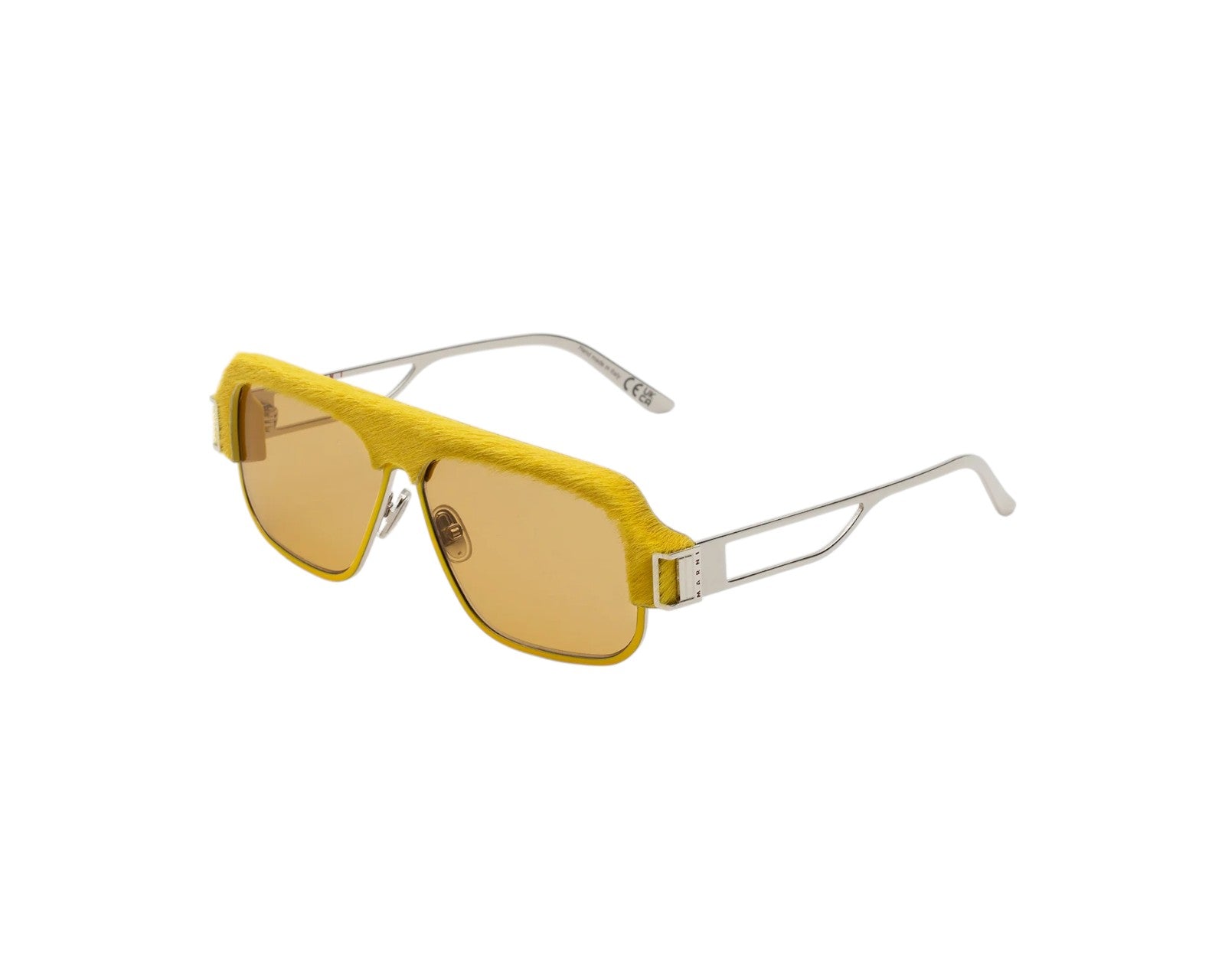 8059026116860 - Unisex Burullus Silver Pony XDW Gläser SONNENBRILLEN Acetat Gelb Braun Quadratisch Normal