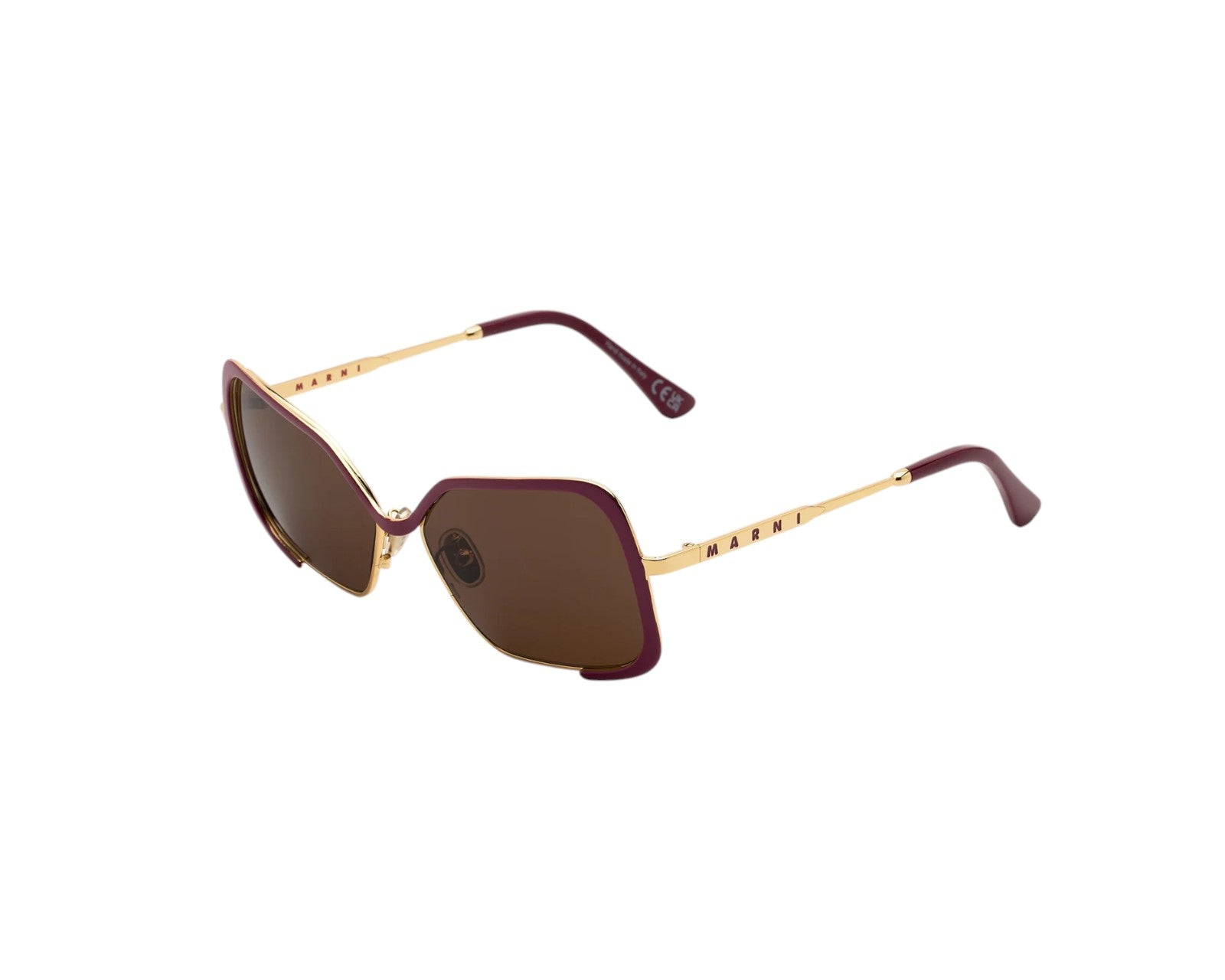 8059026116907 - Unisex Unila Valley codcolore Burgundy Gold U25 Gläser SONNENBRILLEN Metall Gold Braun Quadratisch Normal