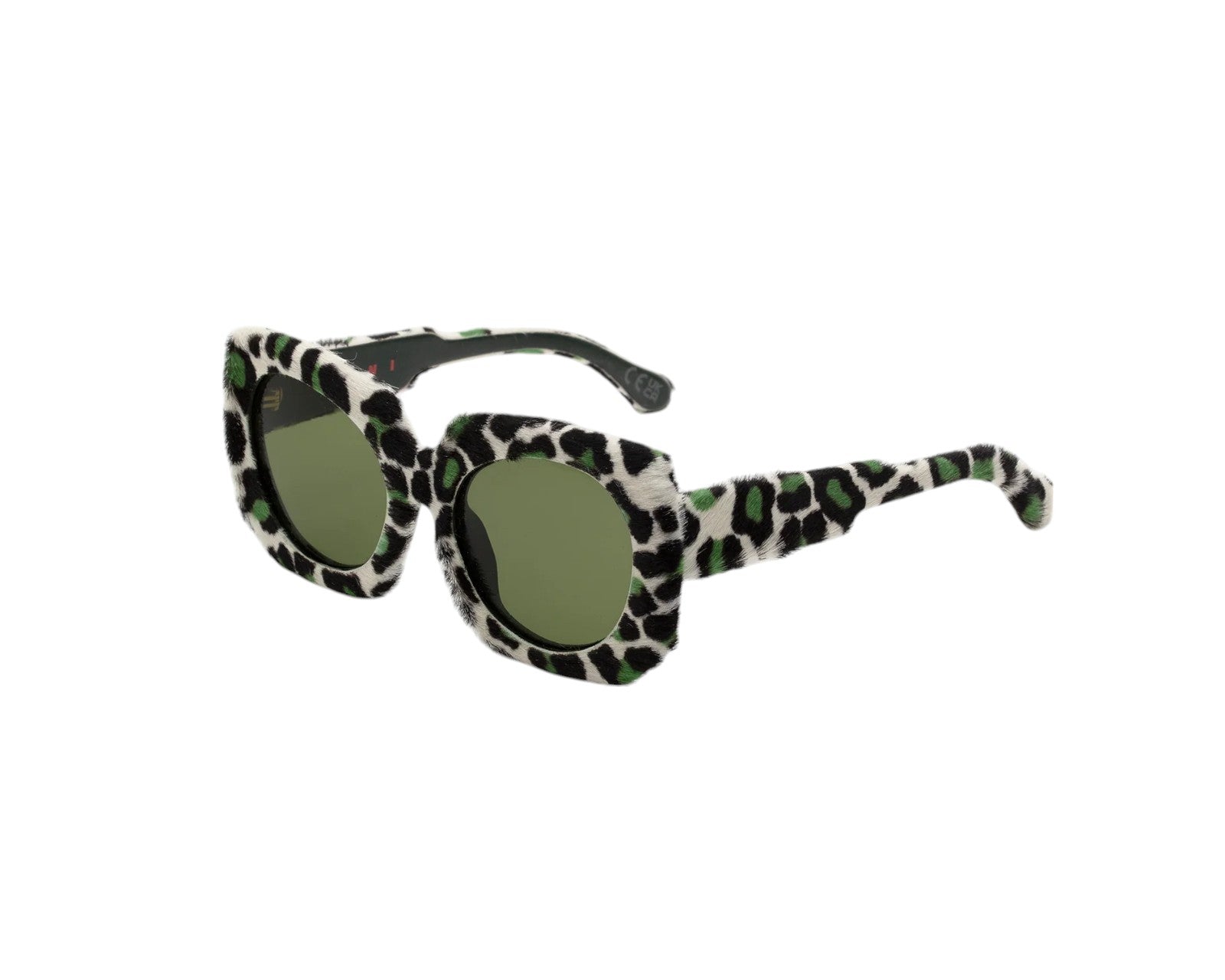 8059026116945 - Unisex Jellyfish Lake Tulliana Leopard DM1 Gläser SONNENBRILLEN Acetat Leopard Grün Quadratisch Normal