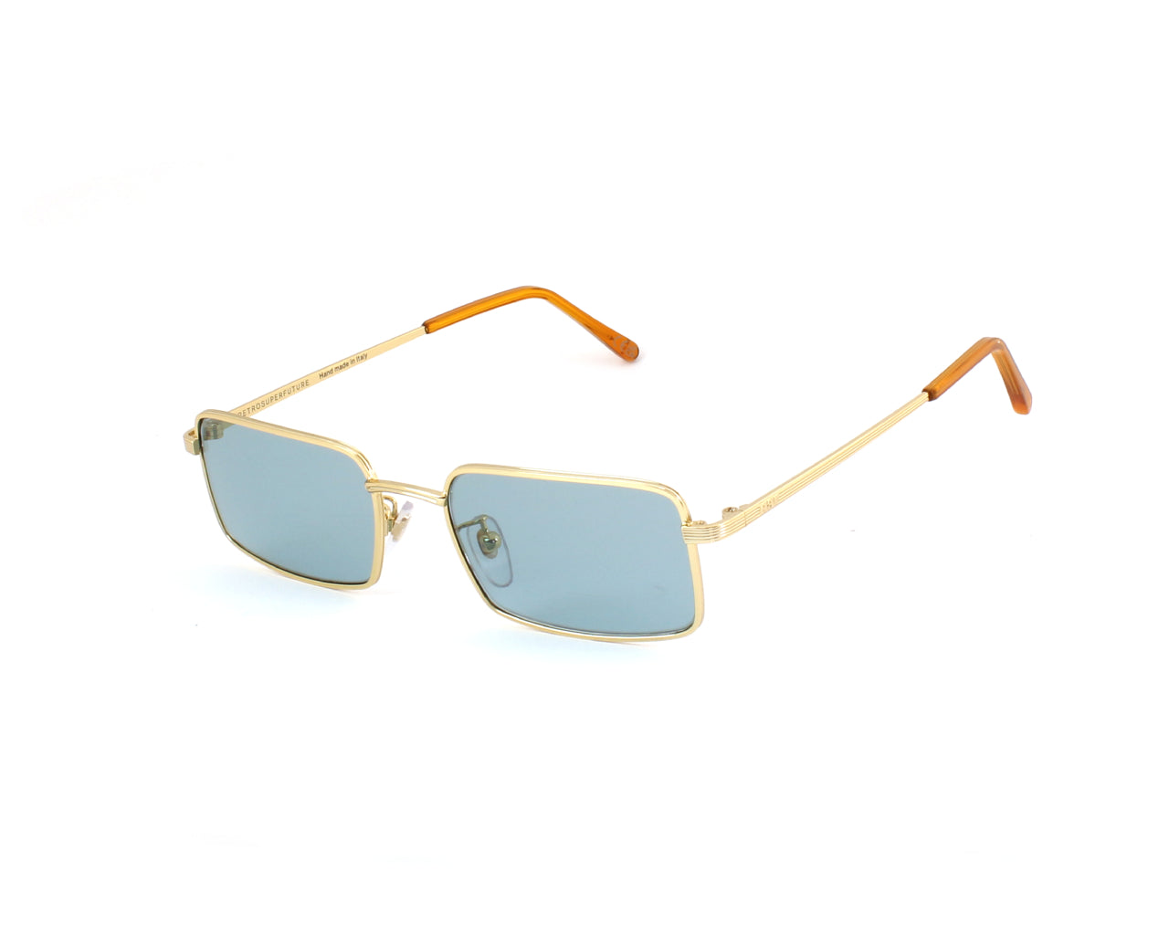 8059026118512 - Unisex VDG Mineral Blue Gläser SONNENBRILLEN Metall Gold Blau Quadratisch Normal