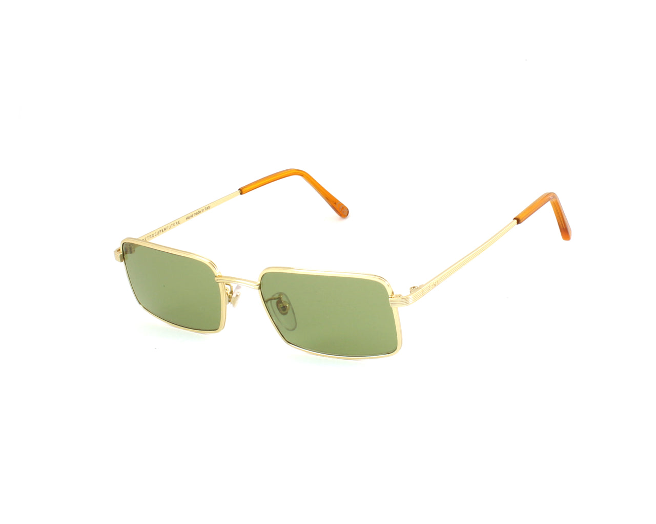 8059026118529 - Unisex 36S Mineral Green Gläser SONNENBRILLEN Metall Gold Grün Quadratisch Normal