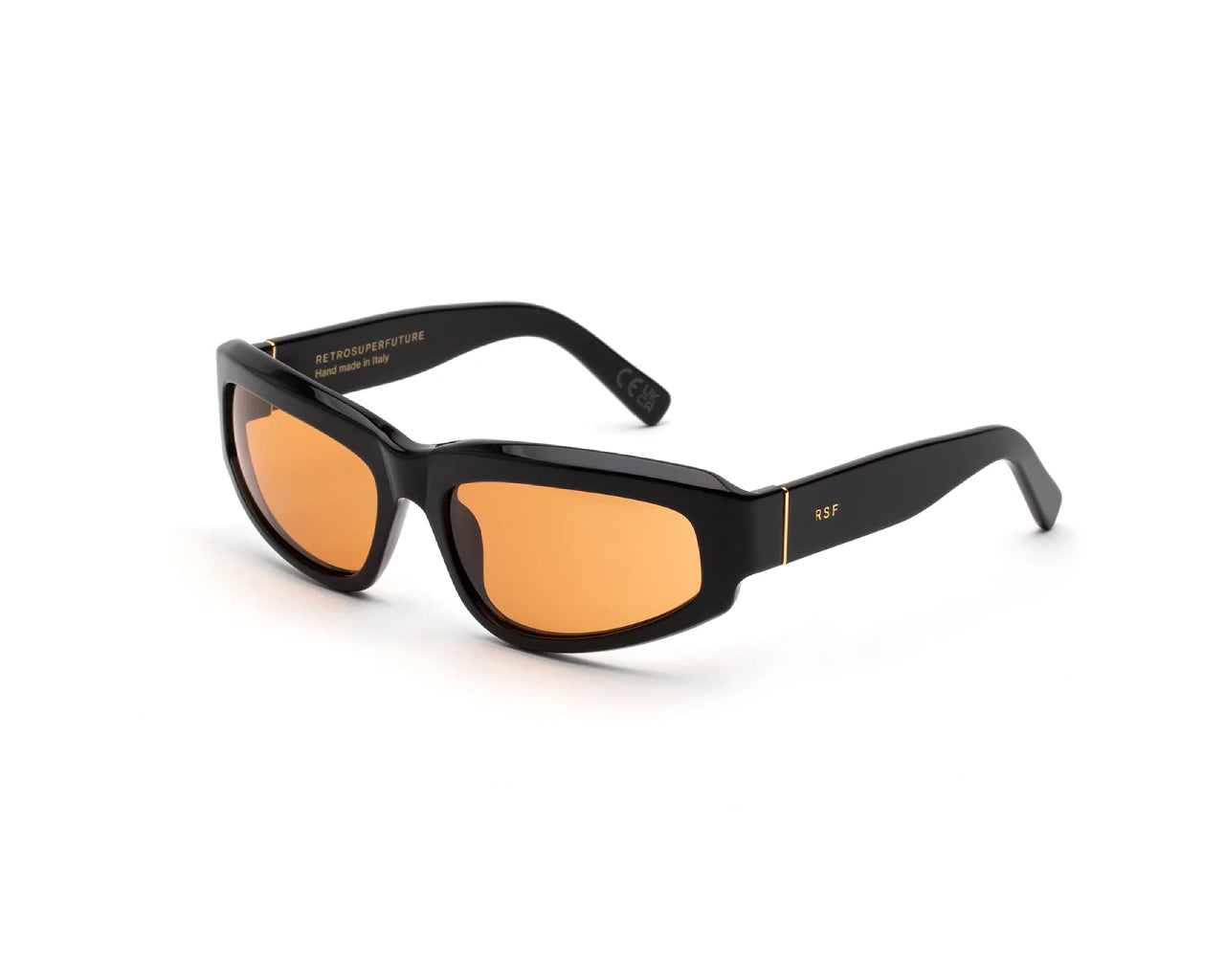 8059026119908 - Unisex 2JQ raffinierter Motor Gläser SONNENBRILLEN Acetat Schwarz Gelb Umhüllt Normal