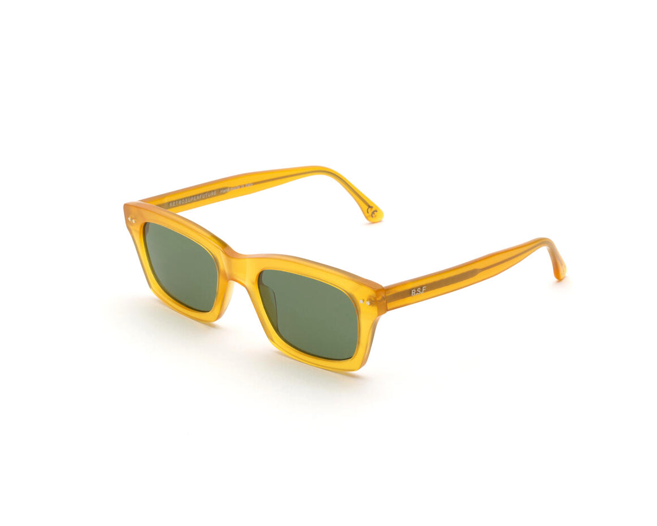 8059026120010 - Unisex KH0 Affari Sereno Gläser SONNENBRILLEN Acetat Gelb Grün Quadratisch Normal