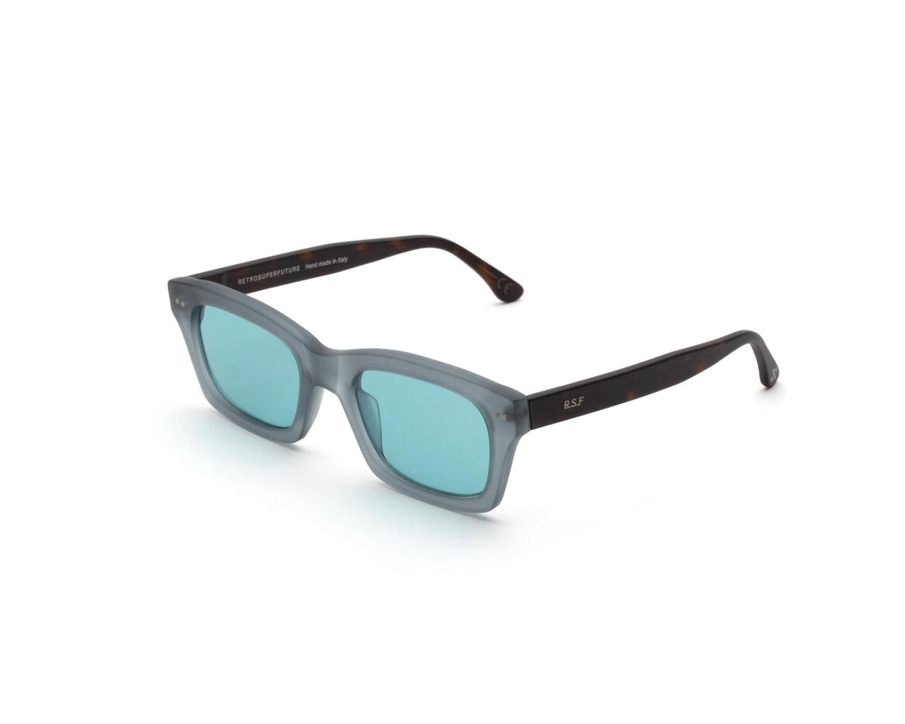 8059026120027 - Unisex JNZ Affari Petrol Gläser SONNENBRILLEN Acetat Blau Blau Quadratisch Normal