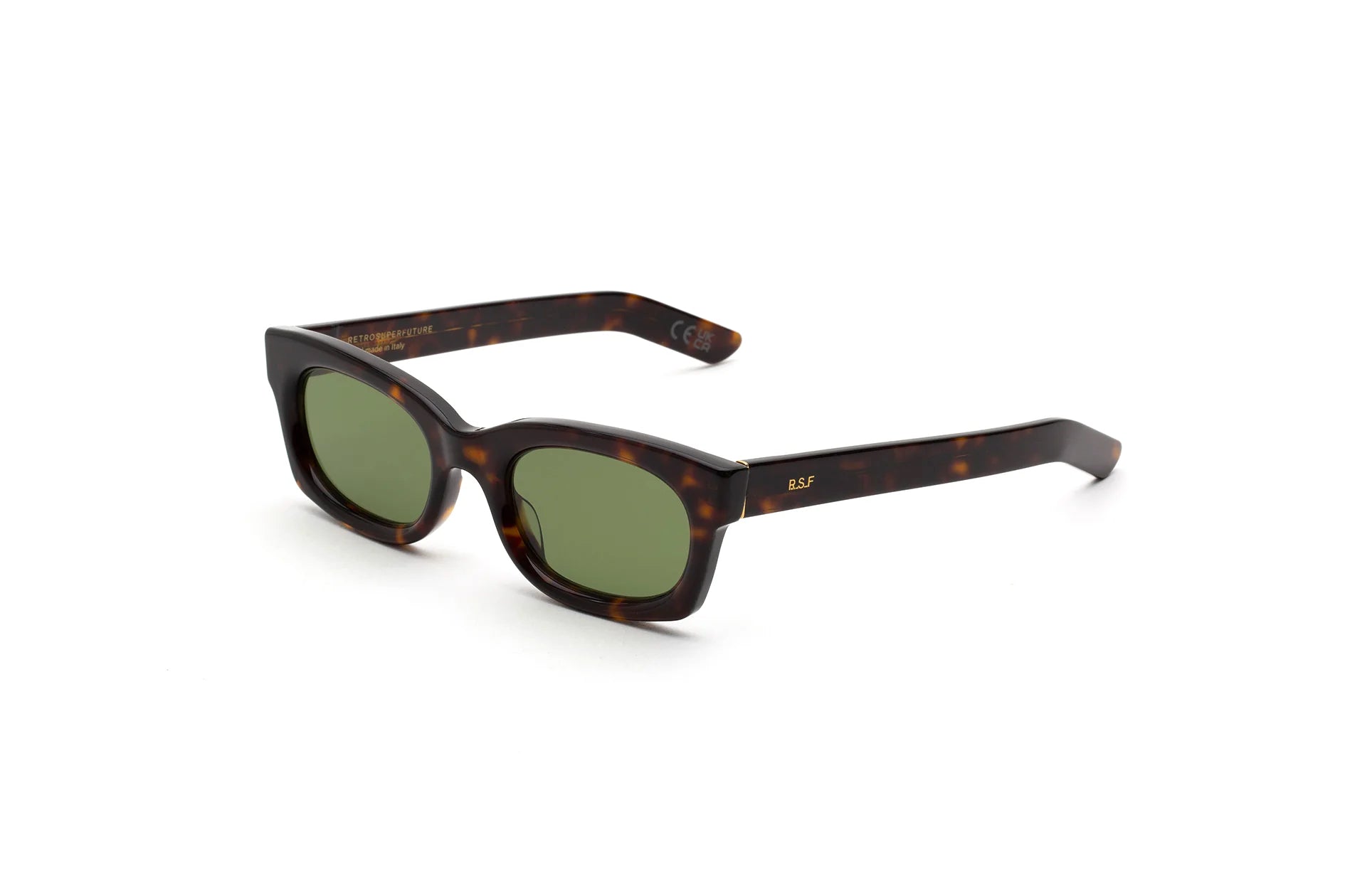 8059026120089 - Unisex 85Z Ambos 3627 Gläser SONNENBRILLEN Acetat Havanna Grün Quadratisch Normal