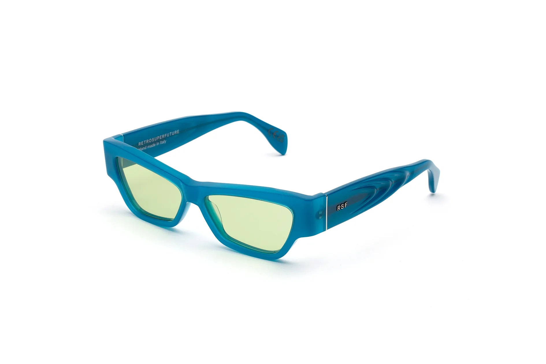 8059026120218 - Unisex 27H Nameko Shibuya-Ku Gläser SONNENBRILLEN Acetat Blau Grün Quadratisch Normal