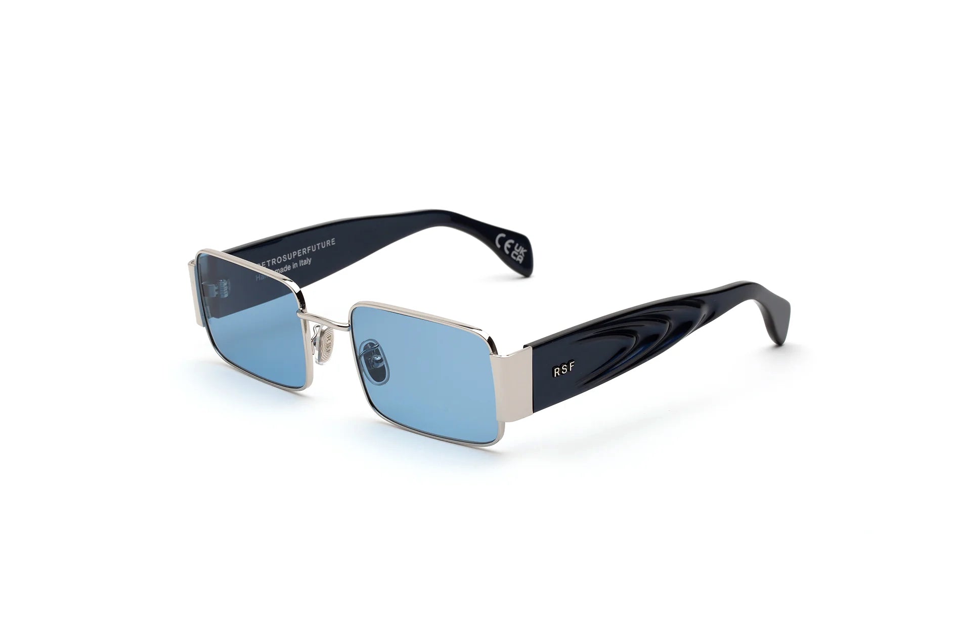 8059026120263 - Unisex V5H Z Metallic blue Gläser SONNENBRILLEN Metall Silber Blau Quadratisch Normal