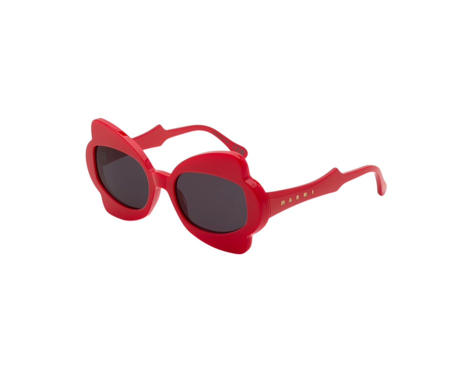 8059026122052 - Unisex Monumental Gate Red XJB Gläser SONNENBRILLEN Acetat Rot Grau Geometrisch Normal