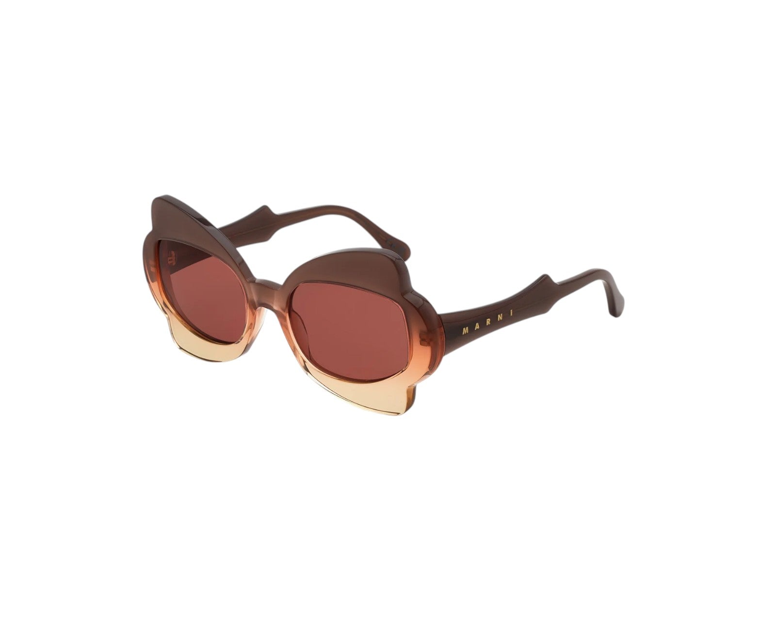 8059026122069 - Unisex Monumental Gate Brown Fade H29 Gläser SONNENBRILLEN Acetat Braun Braun Geometrisch Normal