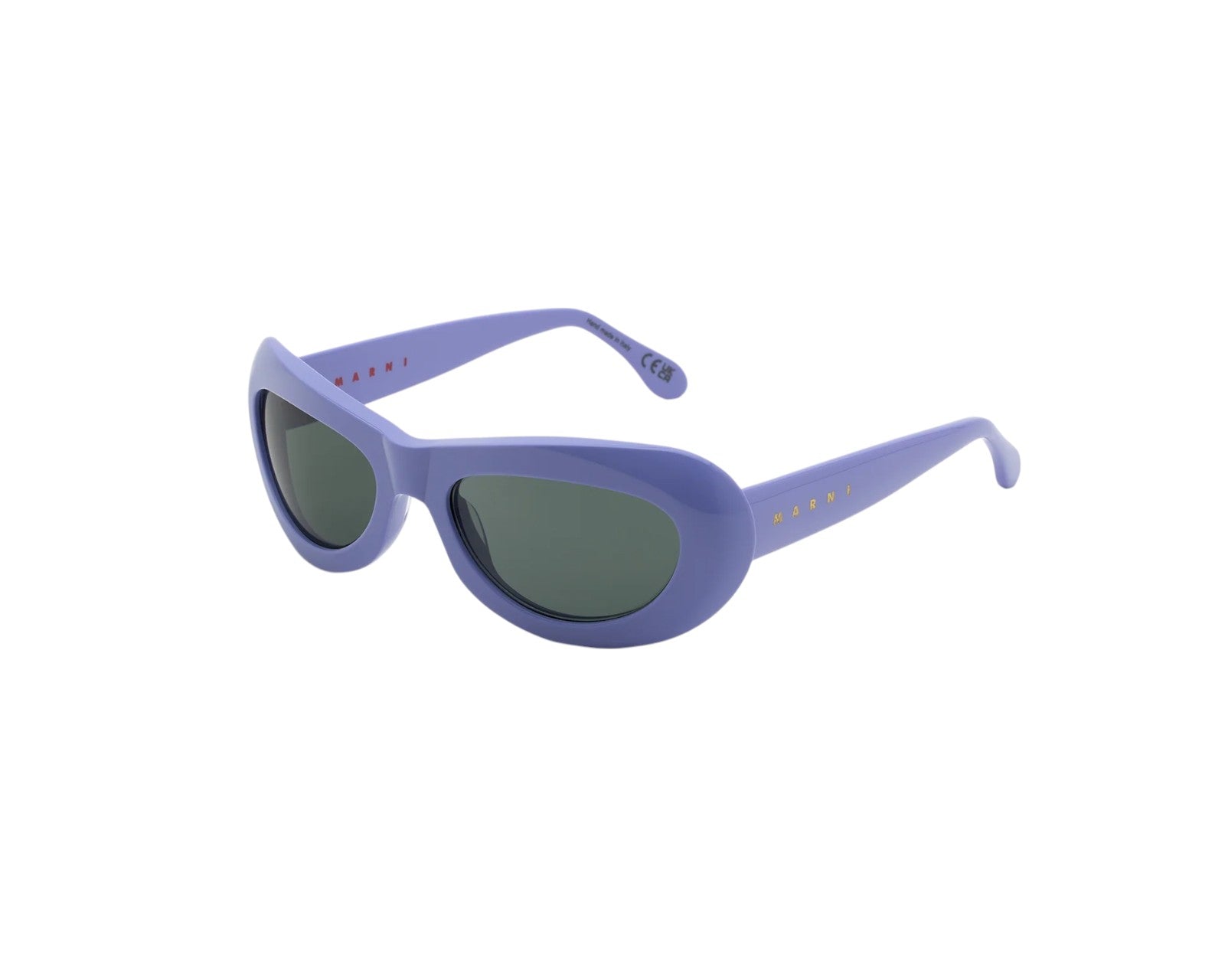 8059026122151 - Unisex Field Of Rushes Lilac LDL Gläser SONNENBRILLEN Acetat Violett Grün Geometrisch Normal